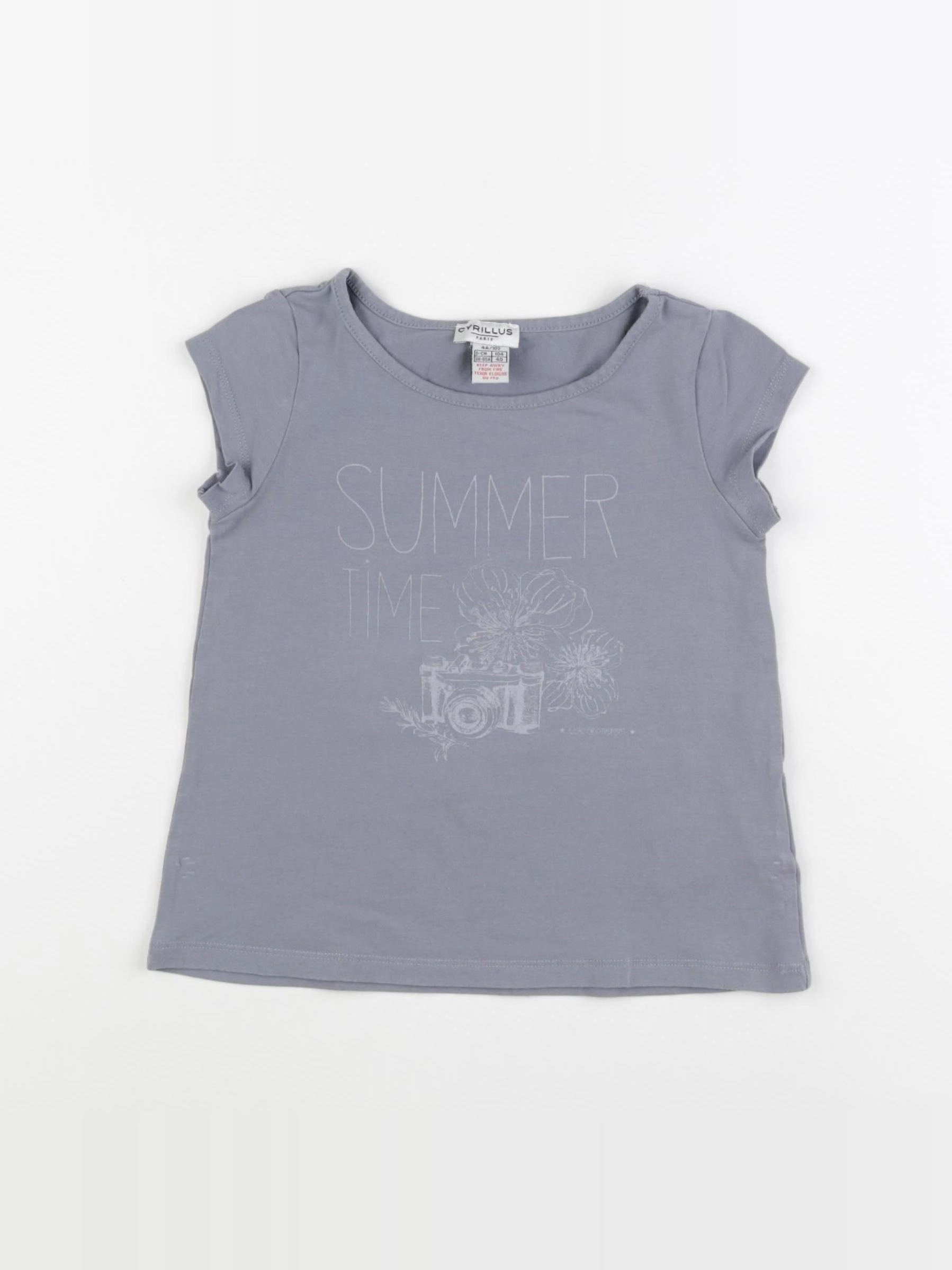 Cyrillus - tee-shirt bleu - 4 ans