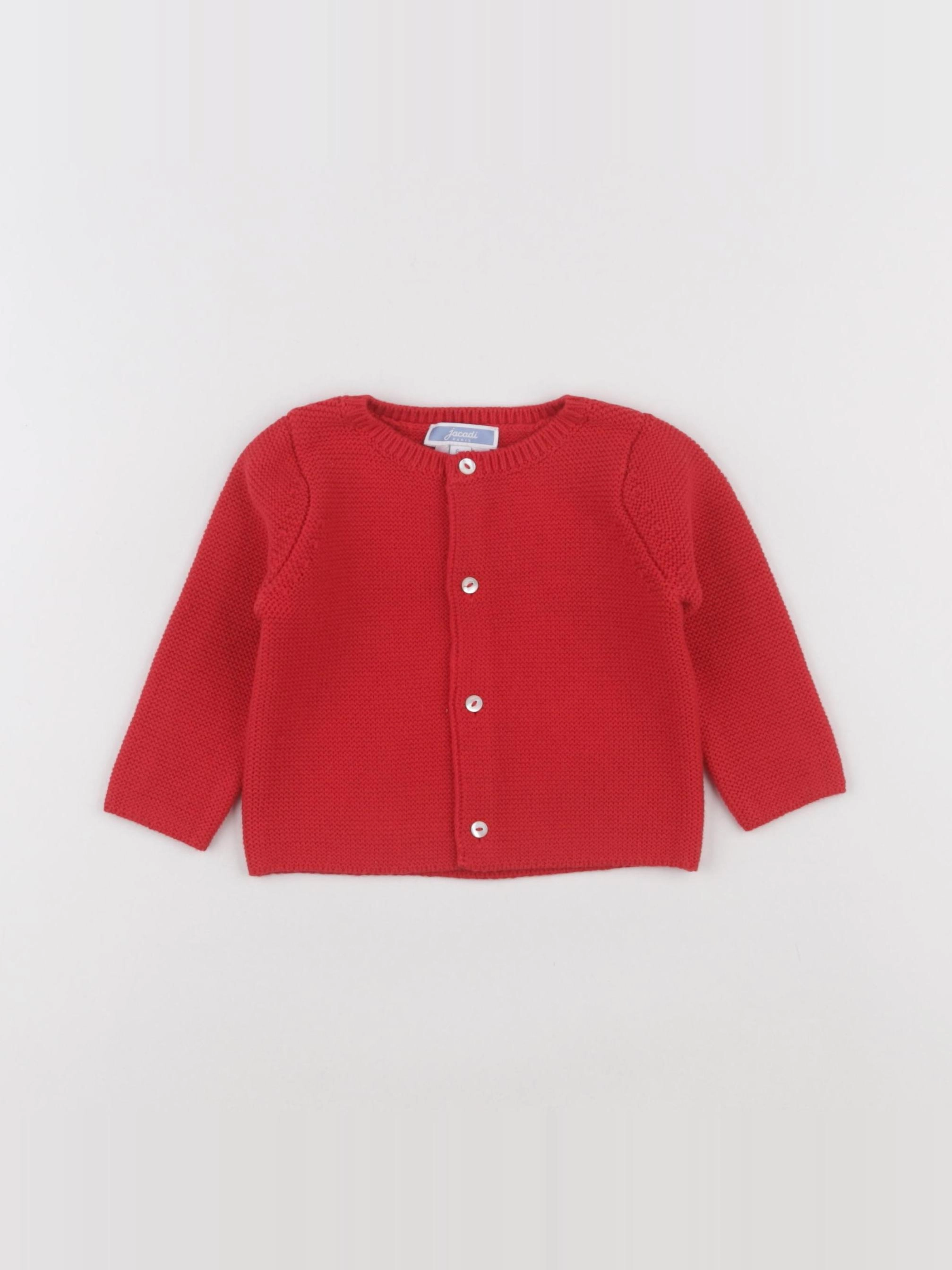 Jacadi - gilet rouge - 6 mois