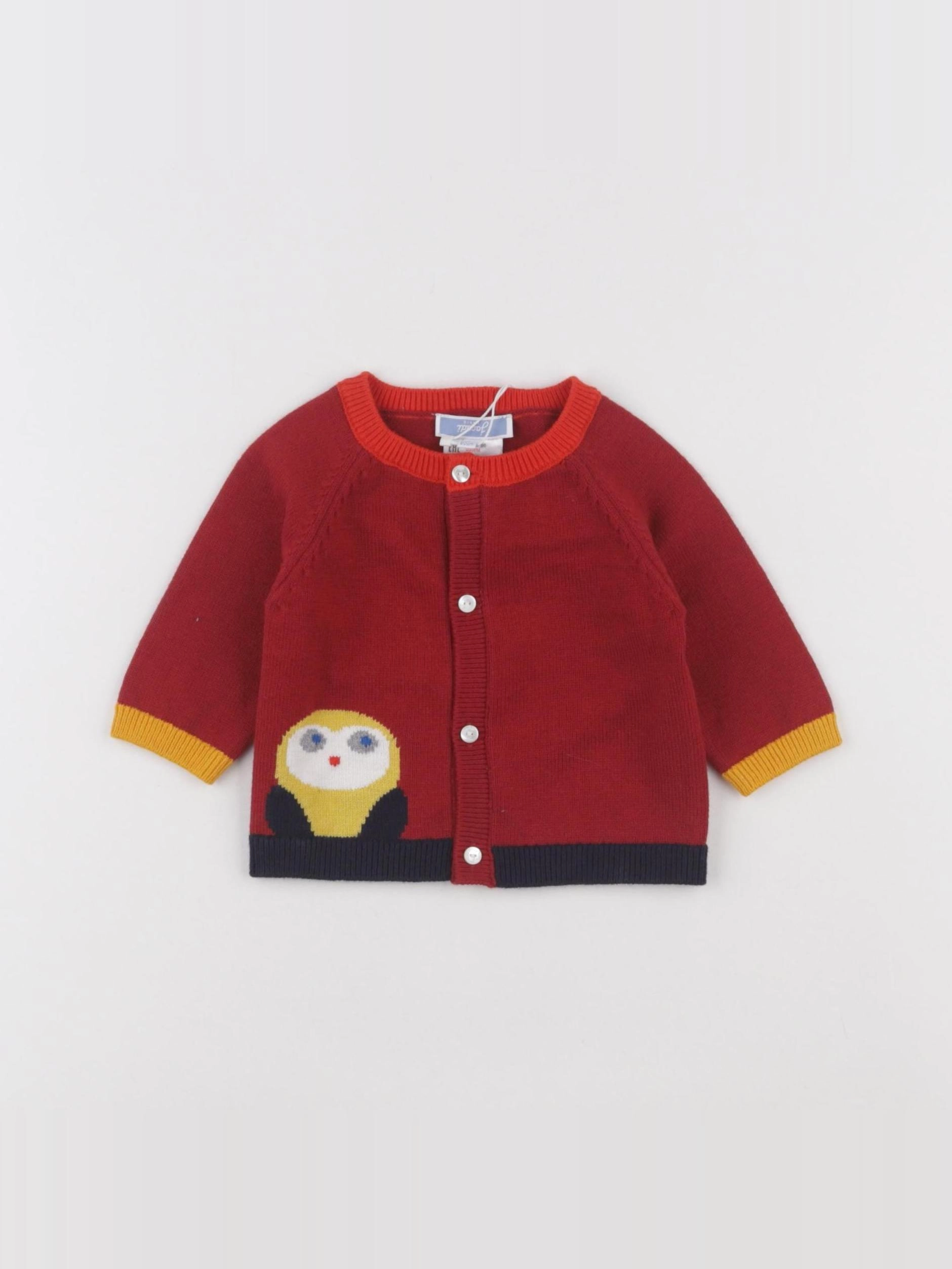 Jacadi - gilet rouge - 3 mois