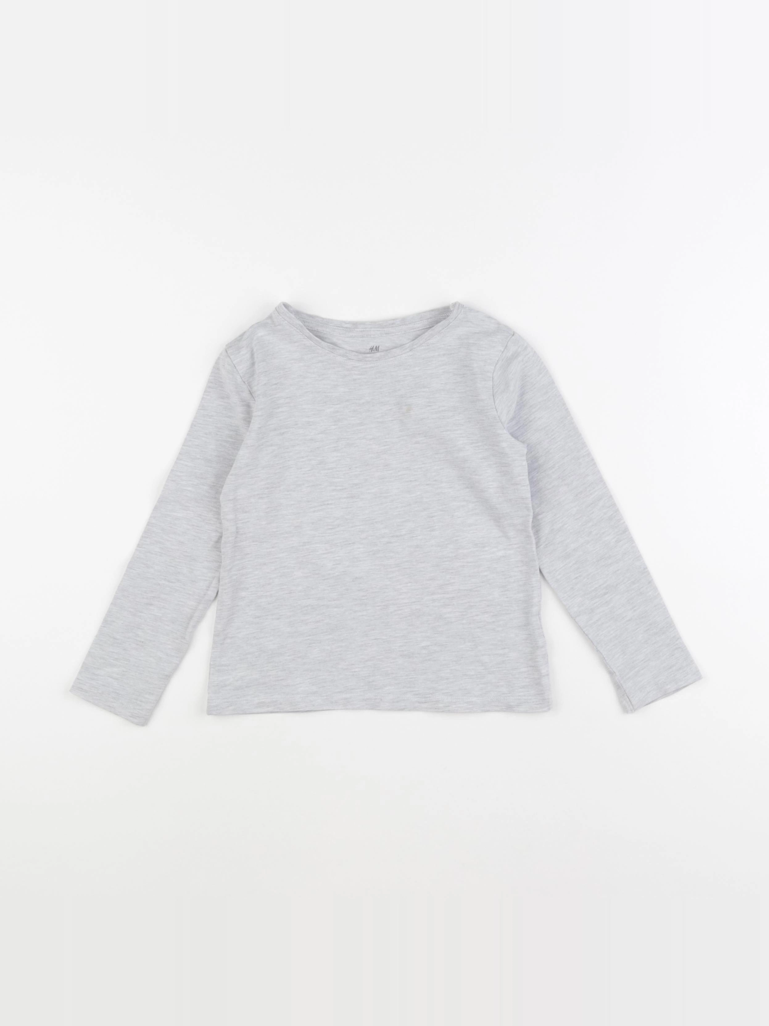 H&M - tee-shirt gris - 4/6 ans