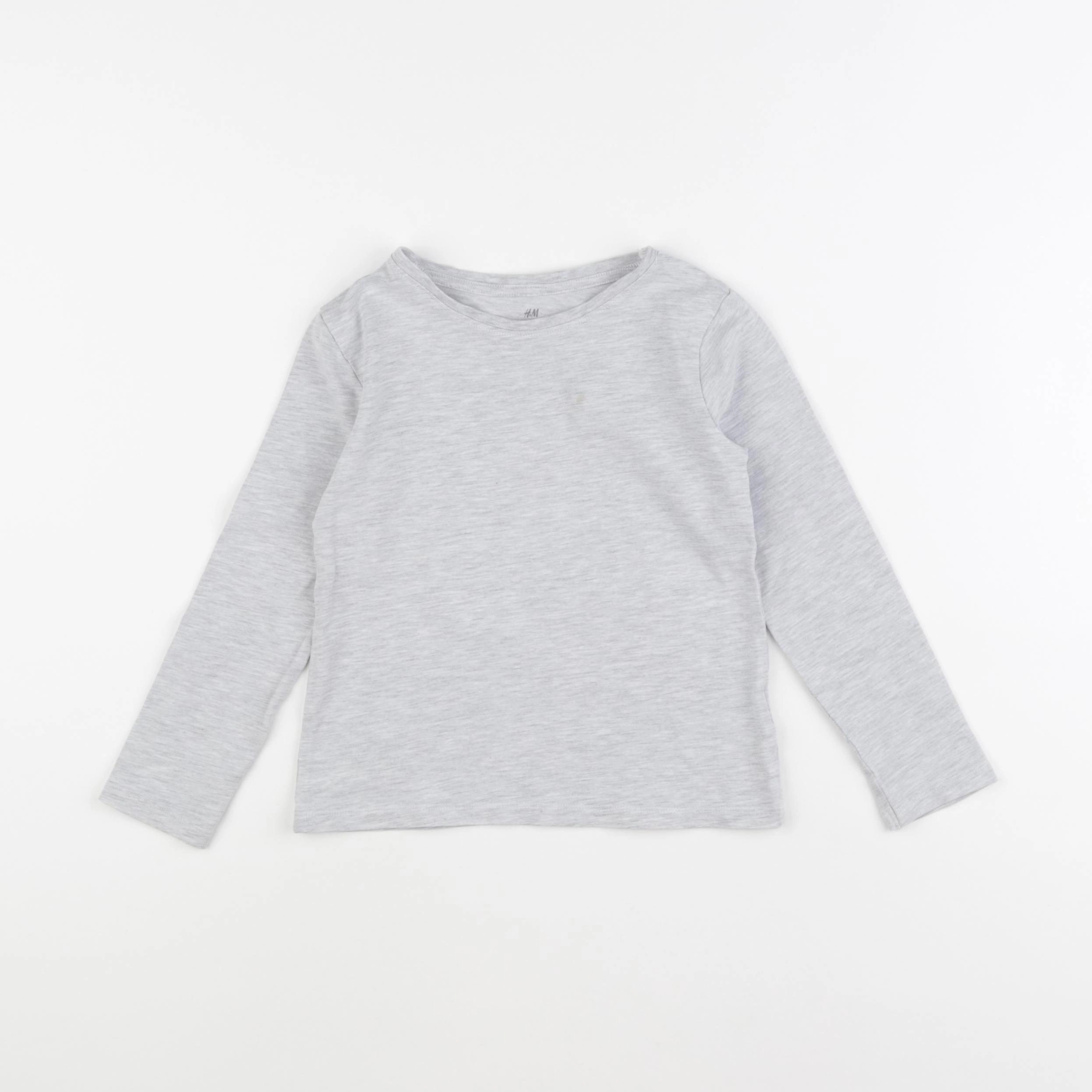 H&M - tee-shirt gris - 4/6 ans
