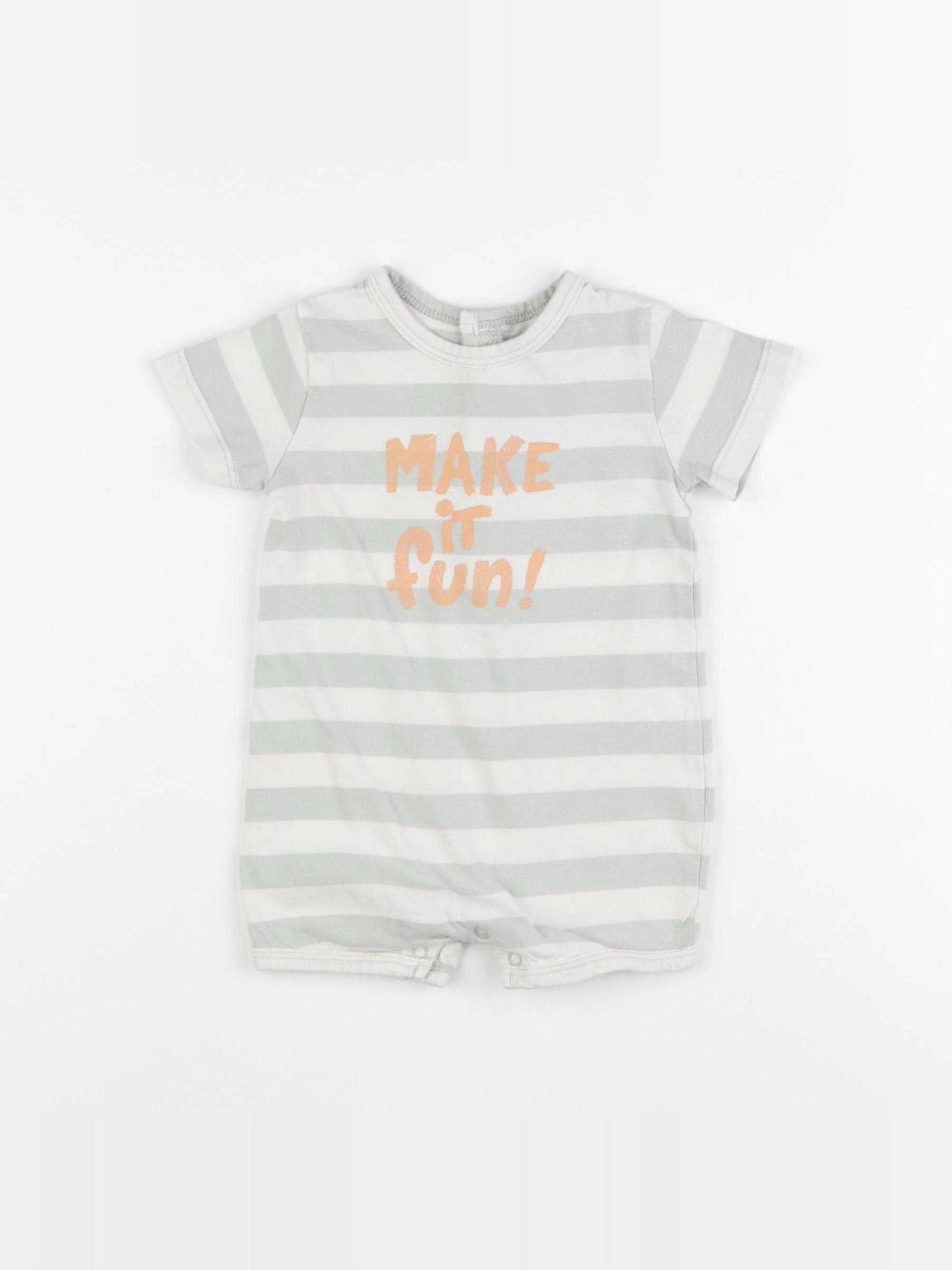Vertbaudet - pyjama coton vert - 9 mois