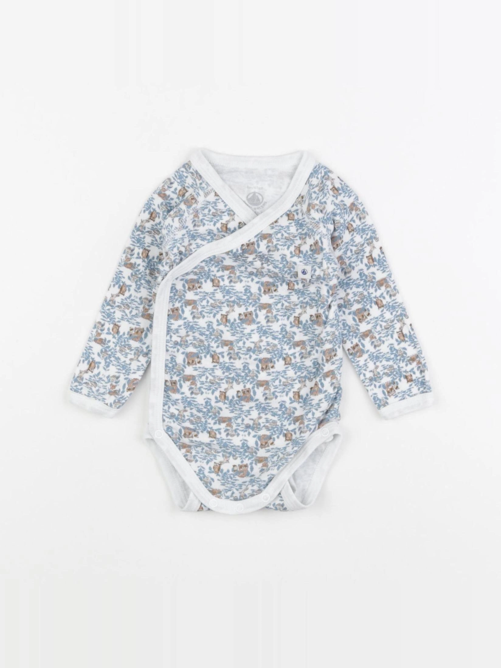 Petit Bateau - body bleu - 6 mois