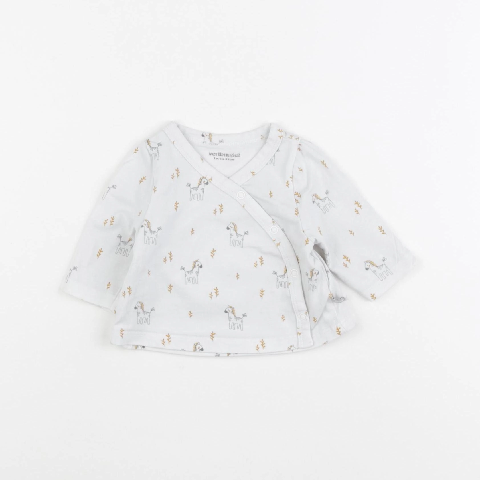 Vertbaudet - tee-shirt blanc - 1 mois