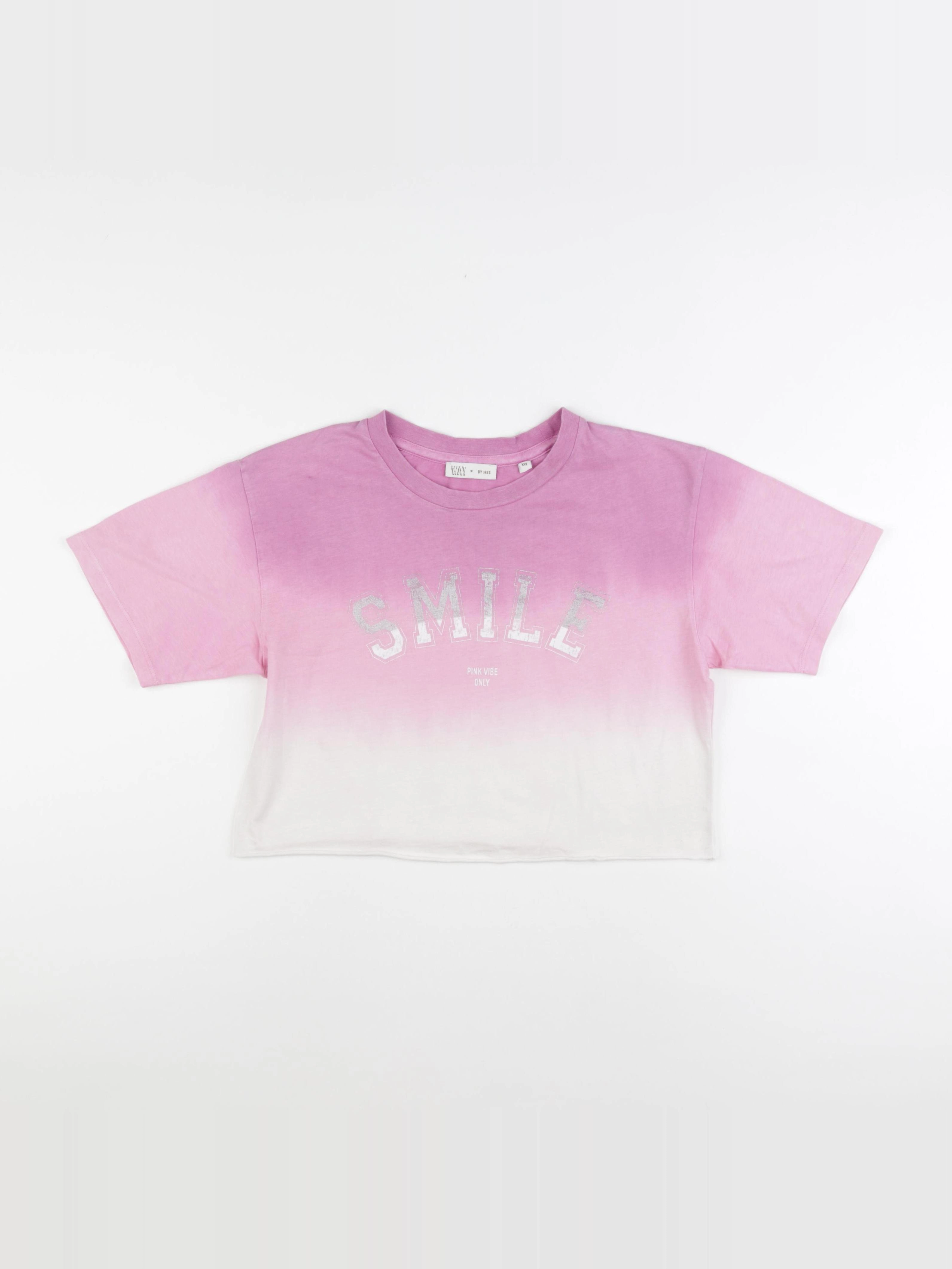IKKS - tee-shirt rose, blanc - 10 ans