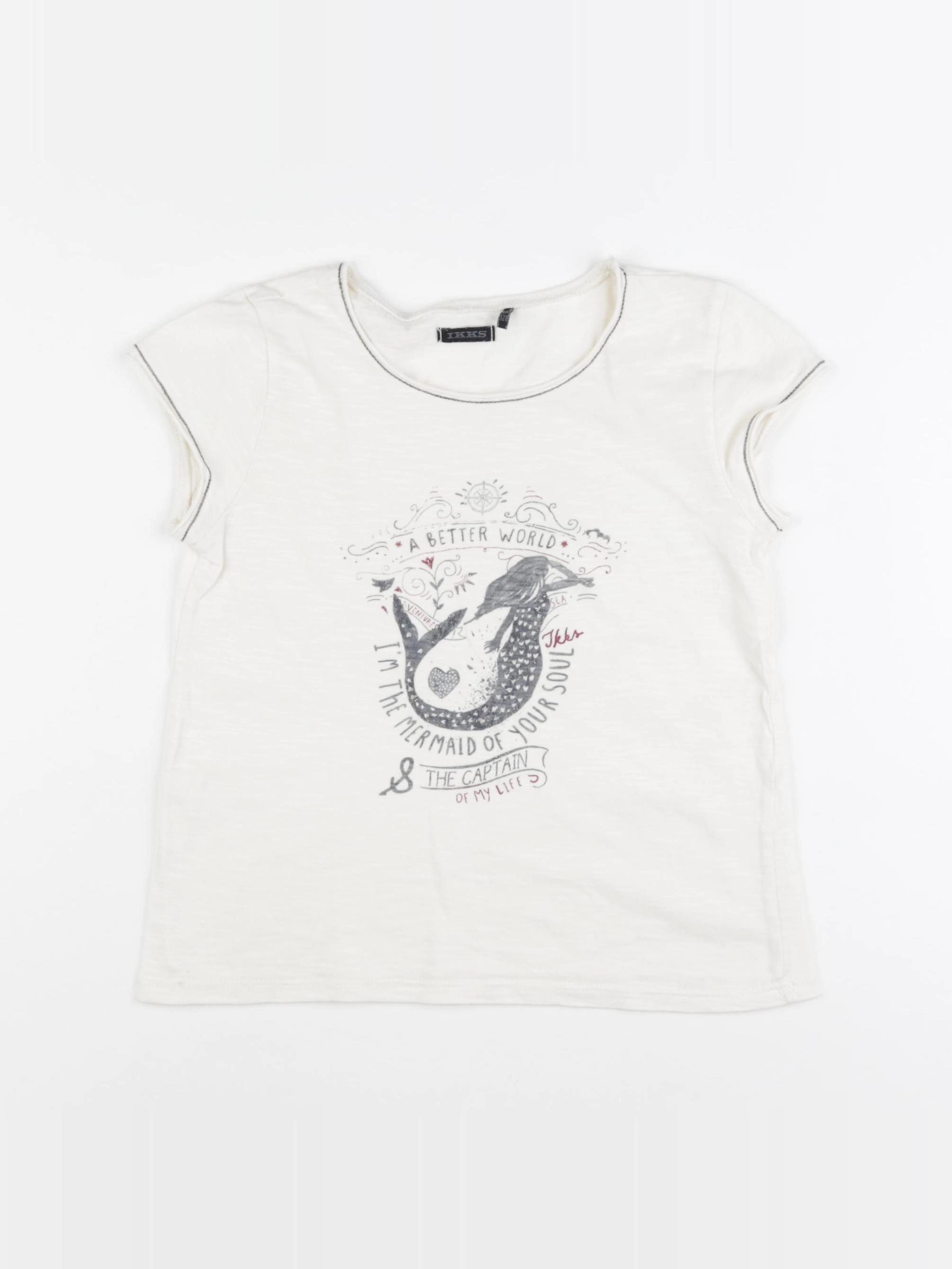 IKKS - tee-shirt beige - 8 ans