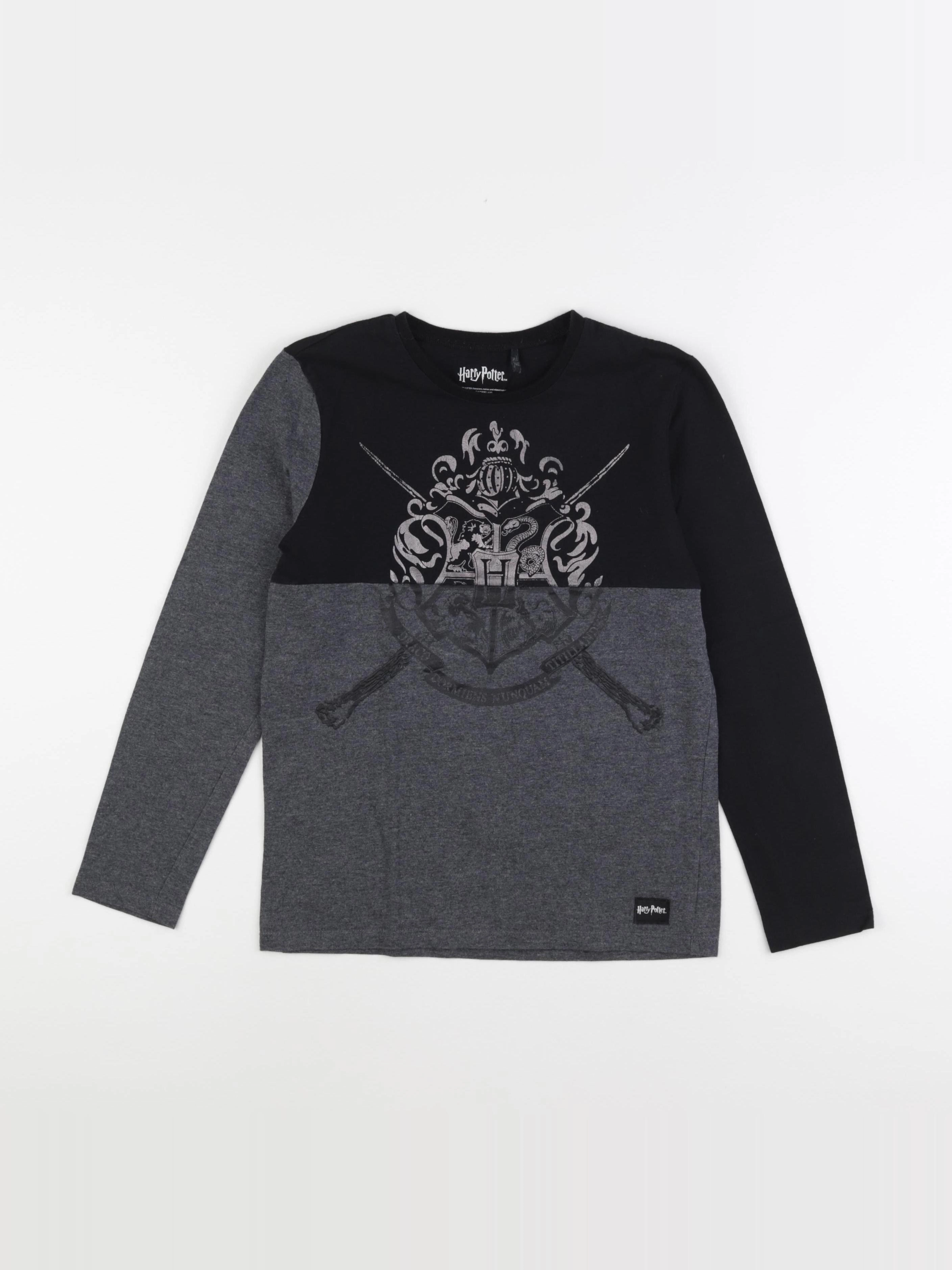 IKKS - tee-shirt noir, gris - 10 ans