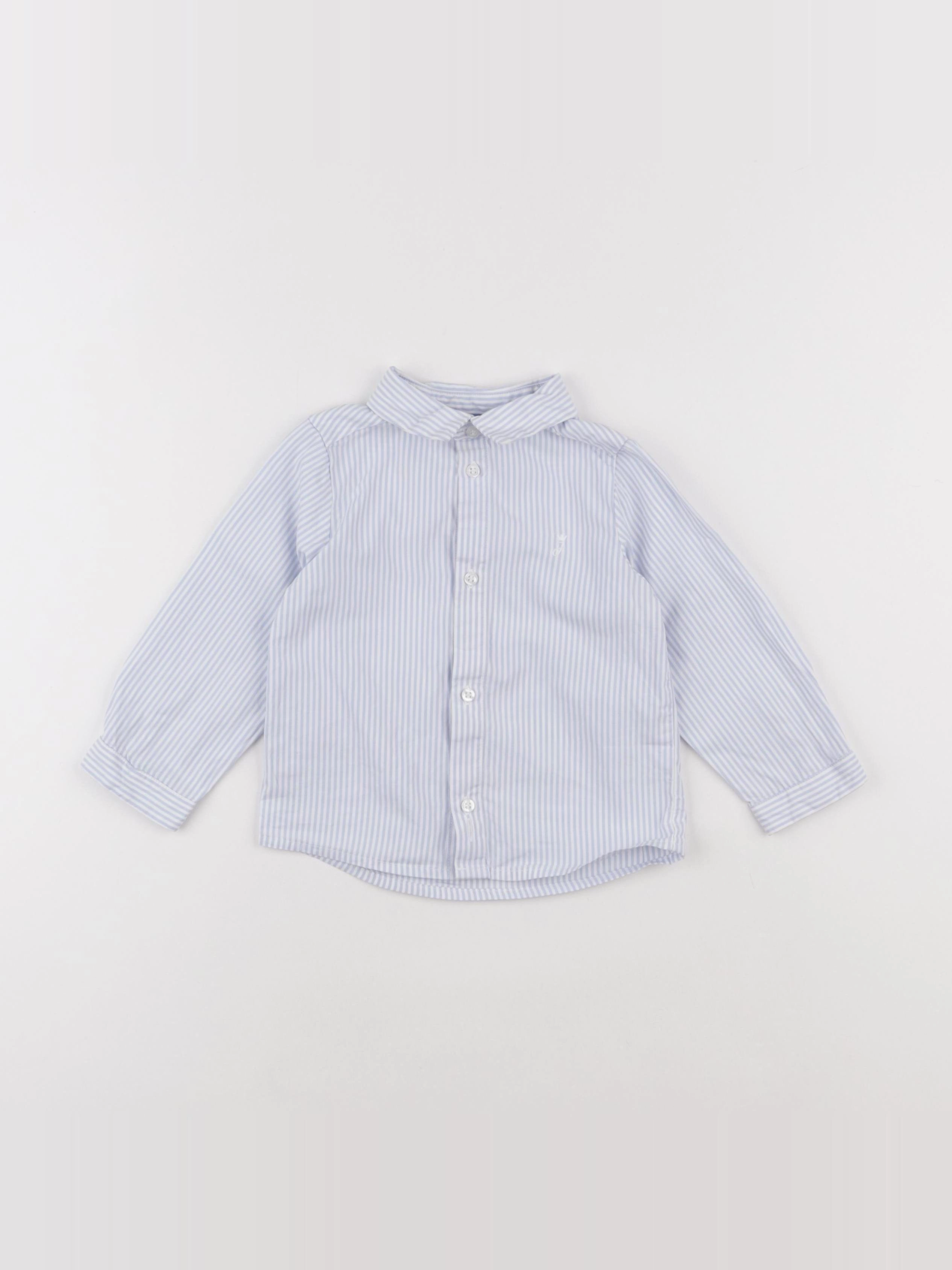 Jacadi - chemise bleu, blanc - 18 mois
