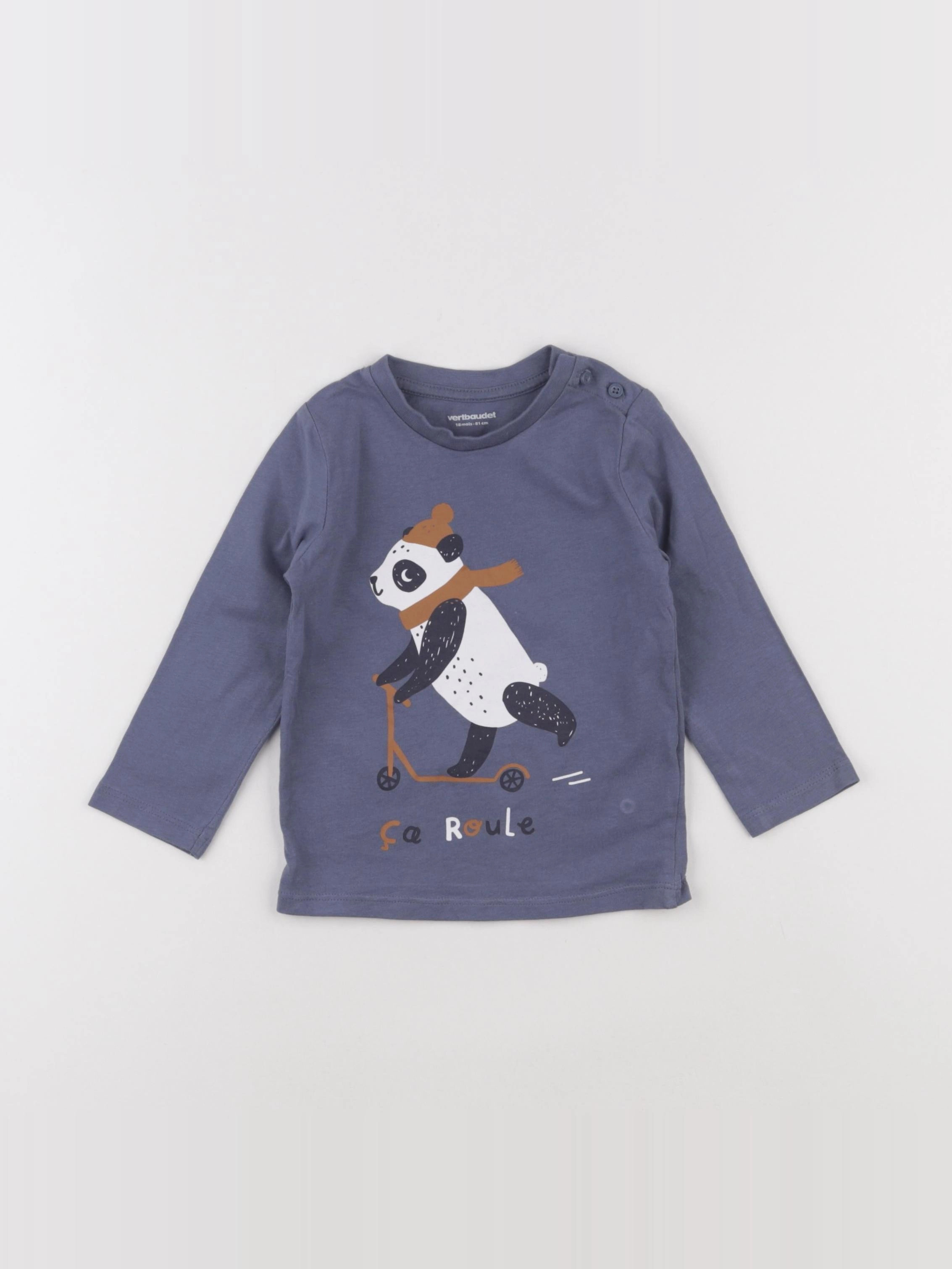 Vertbaudet - tee-shirt bleu - 18 mois