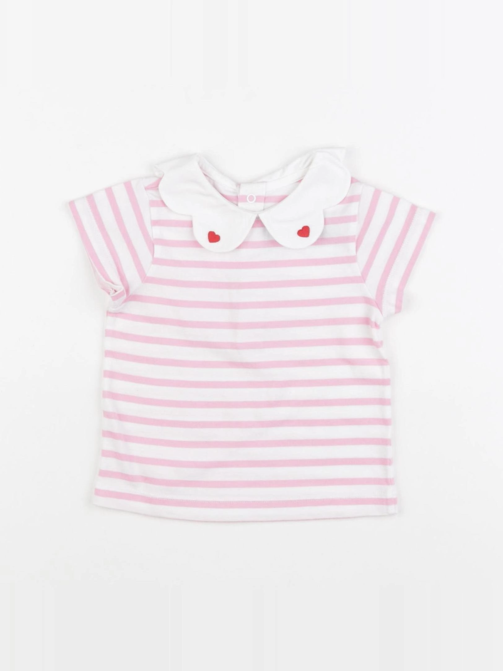 Jacadi - tee-shirt blanc, rose - 18 mois