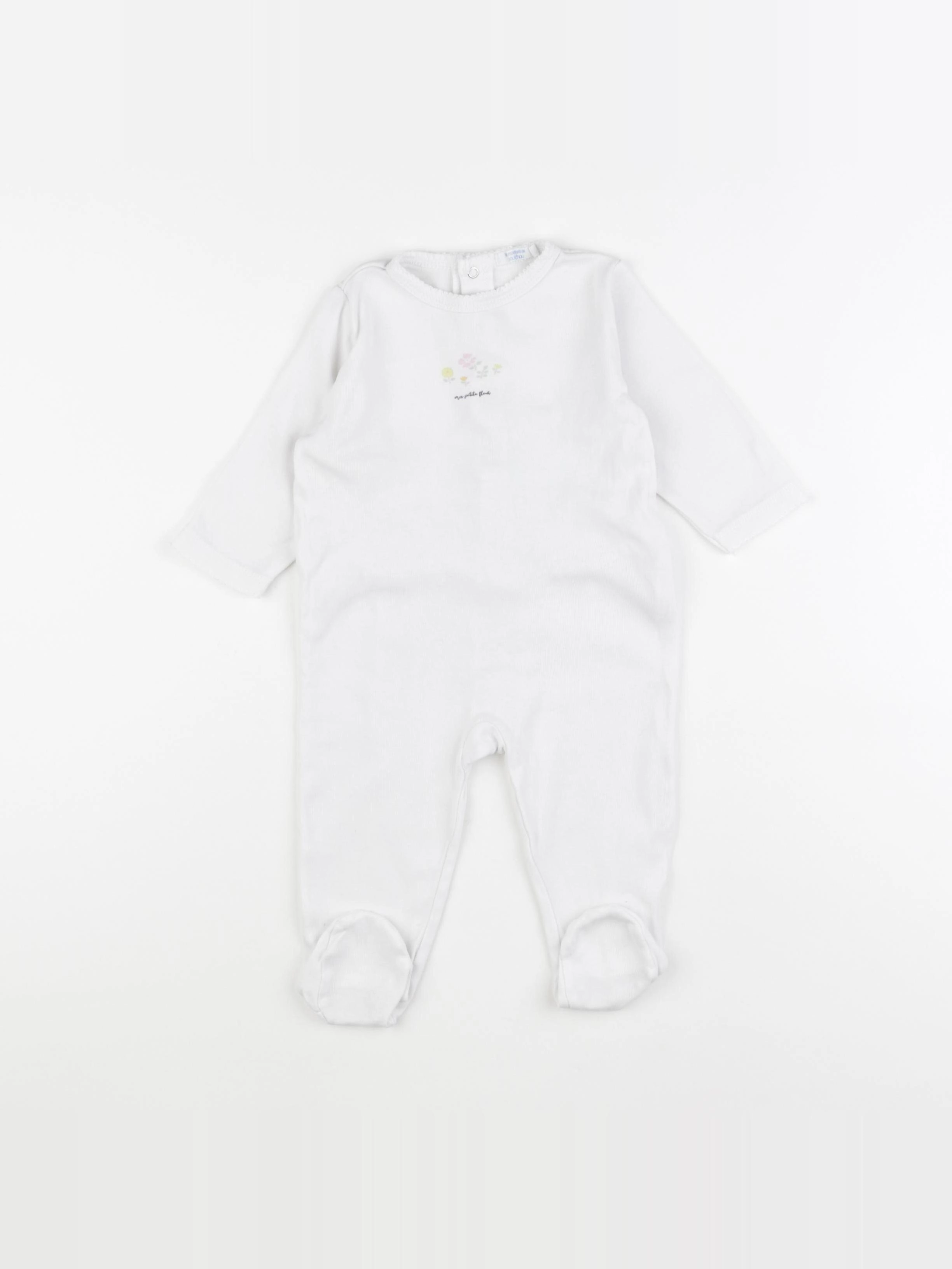 Boutchou - pyjama coton blanc - 9 mois