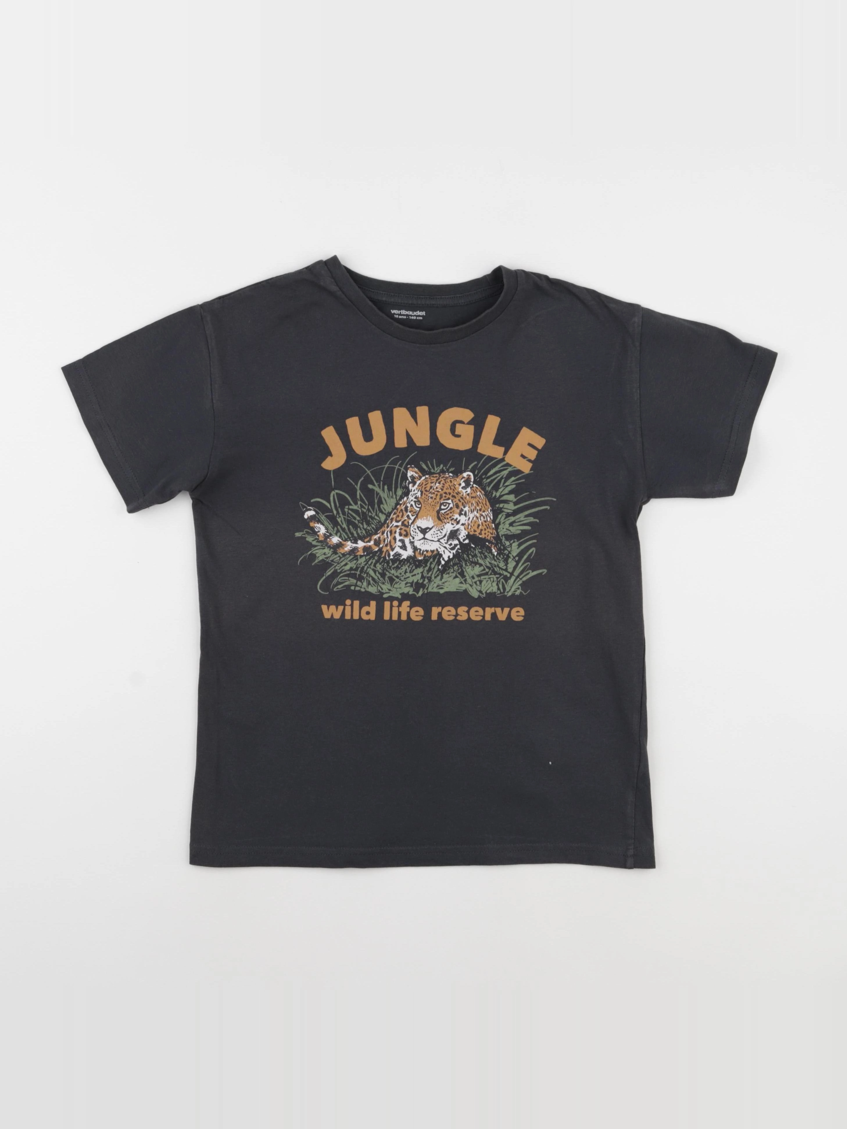 Vertbaudet - tee-shirt gris - 10 ans