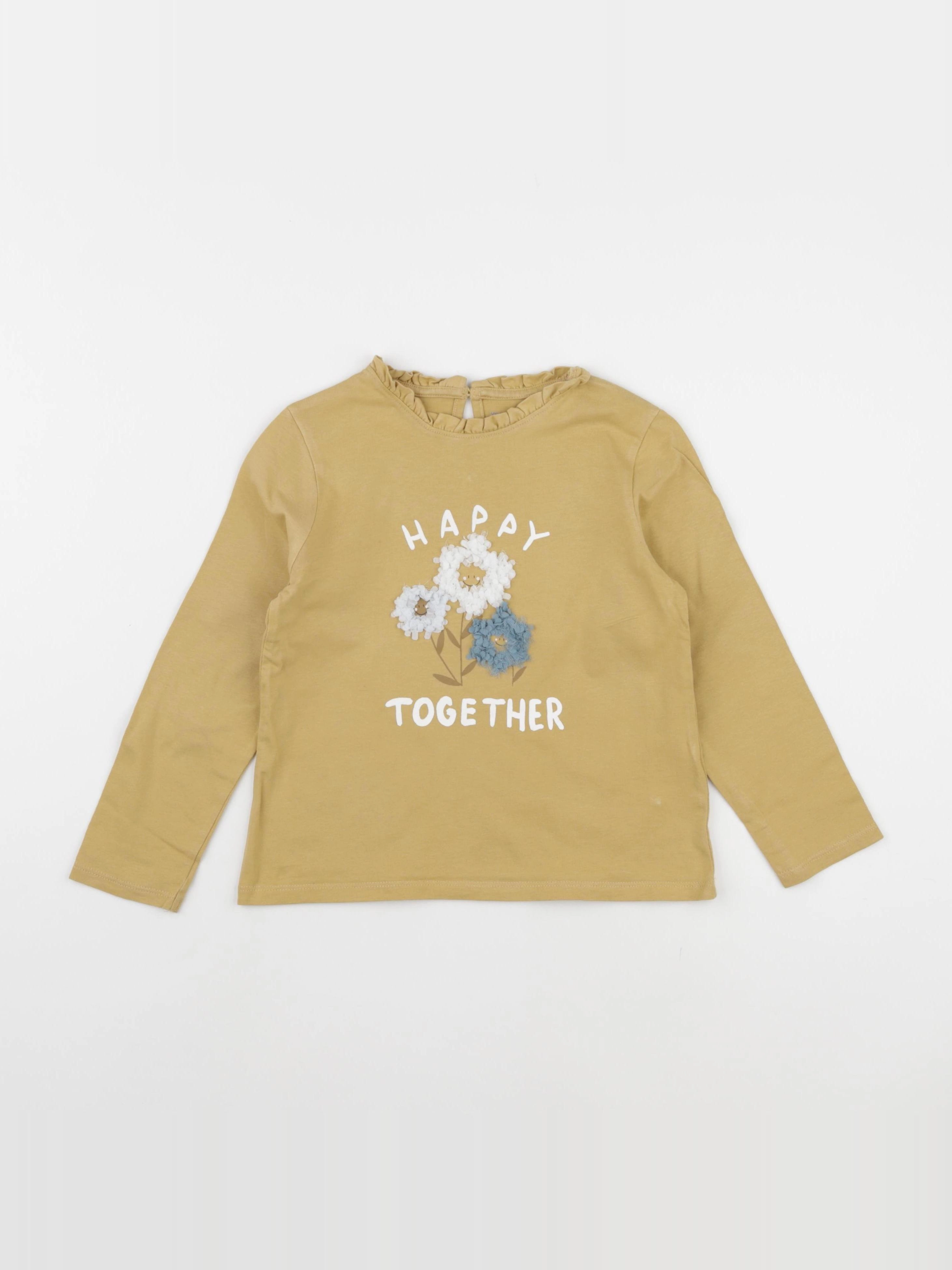 Vertbaudet - tee-shirt jaune - 6 ans