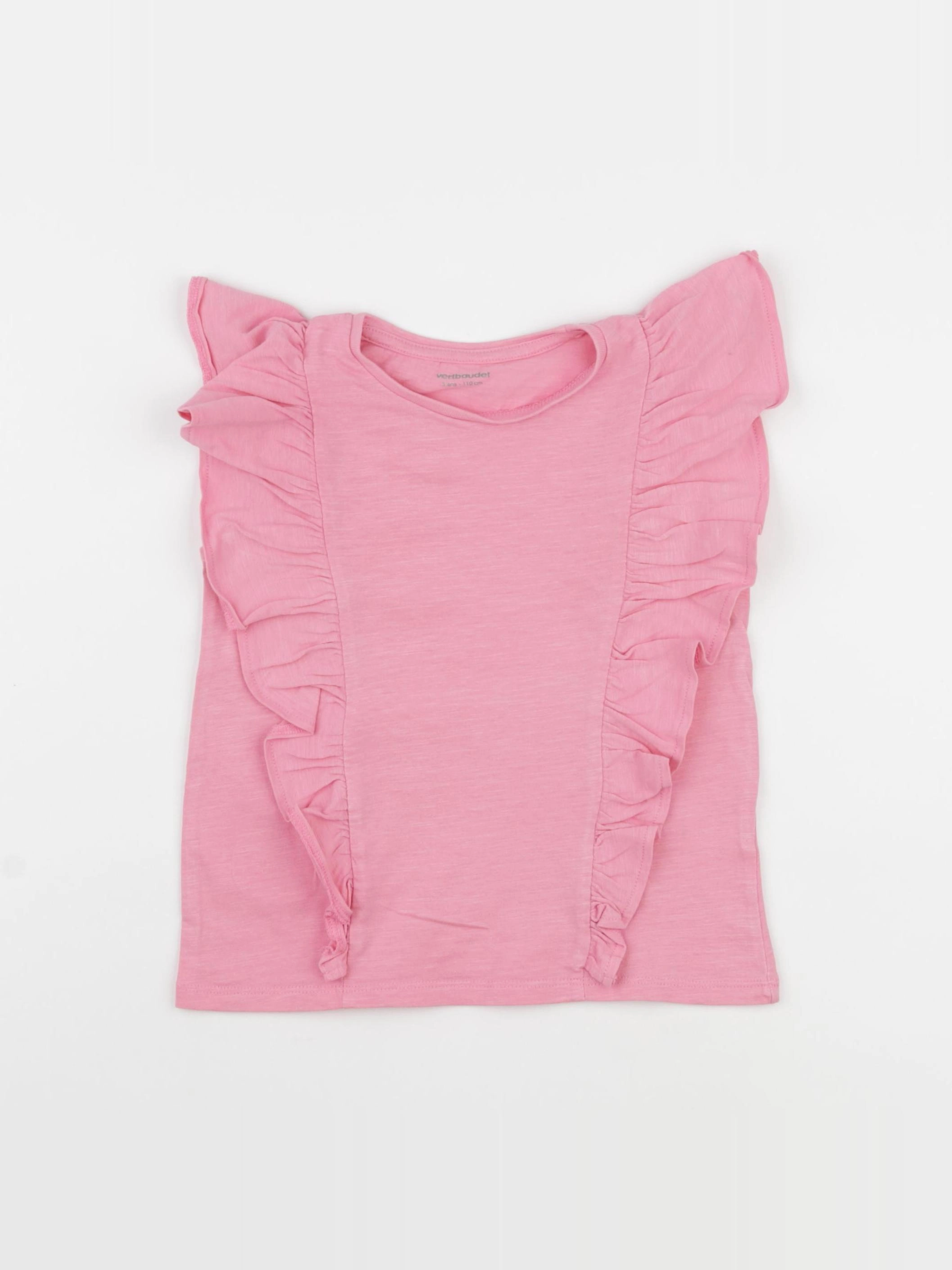 Vertbaudet - tee-shirt rose - 5 ans