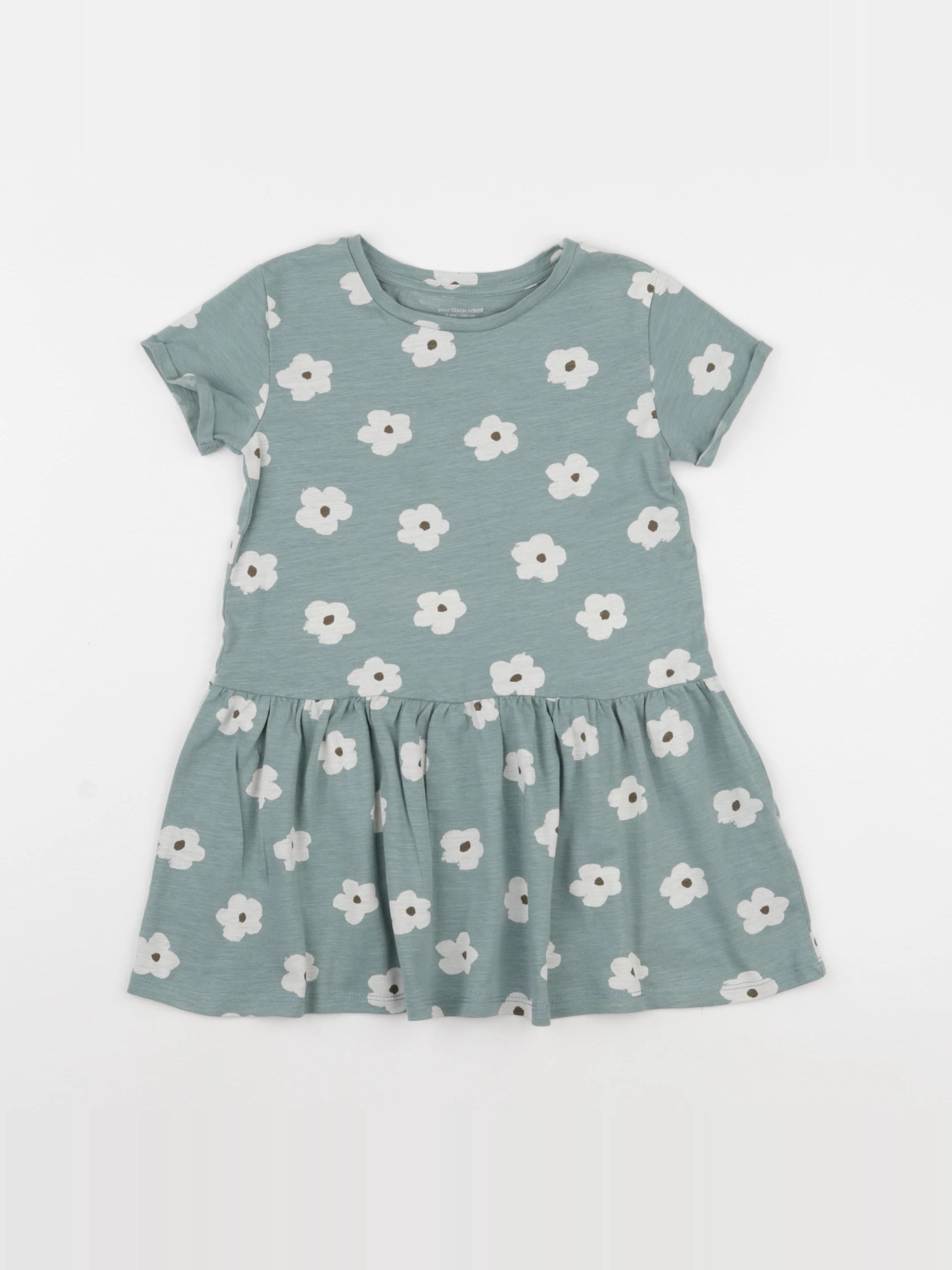 Vertbaudet - robe vert - 4 ans