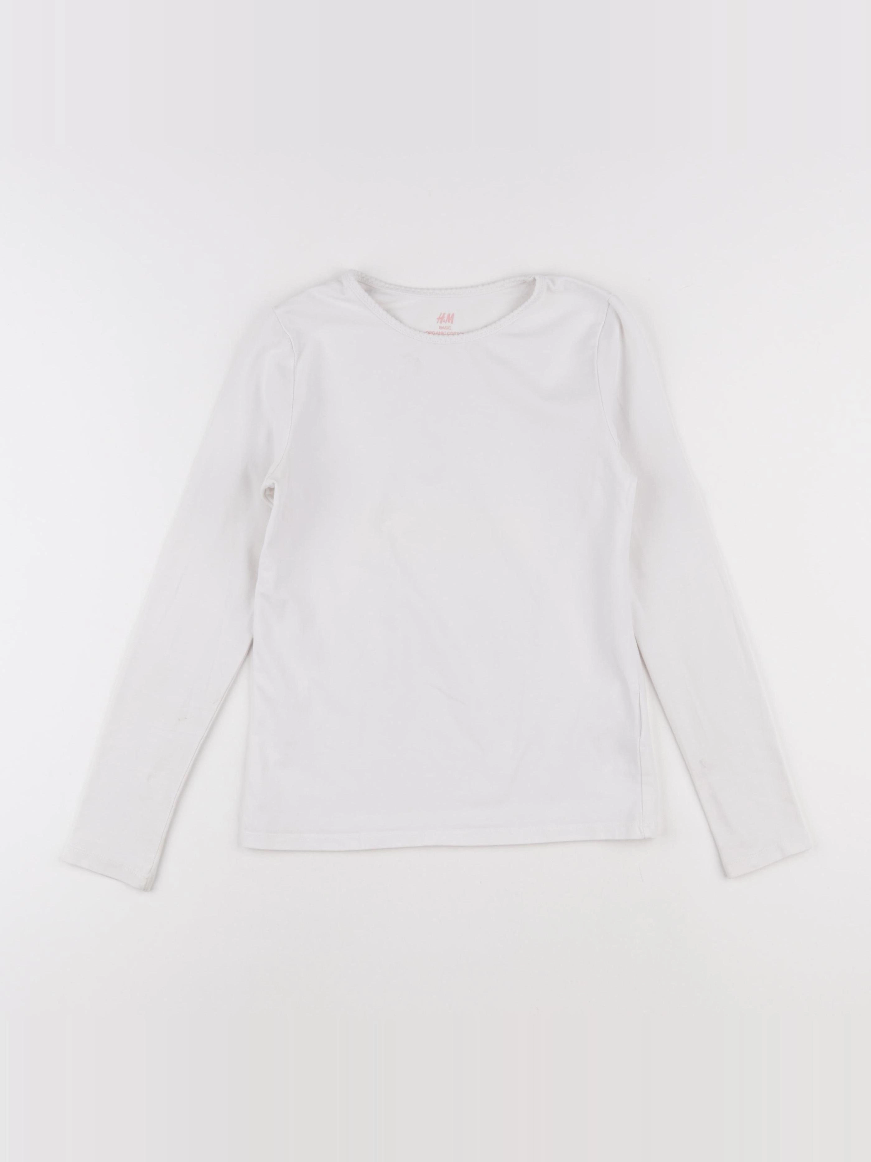 H&M - tee-shirt blanc - 8/10 ans