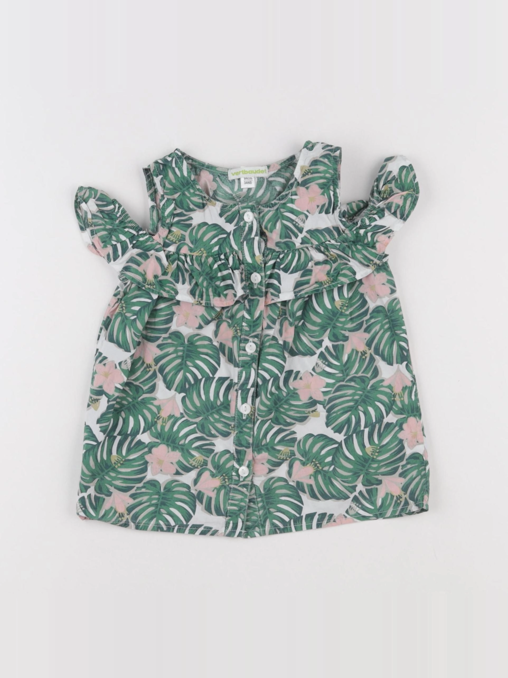 Vertbaudet - blouse vert - 3 ans