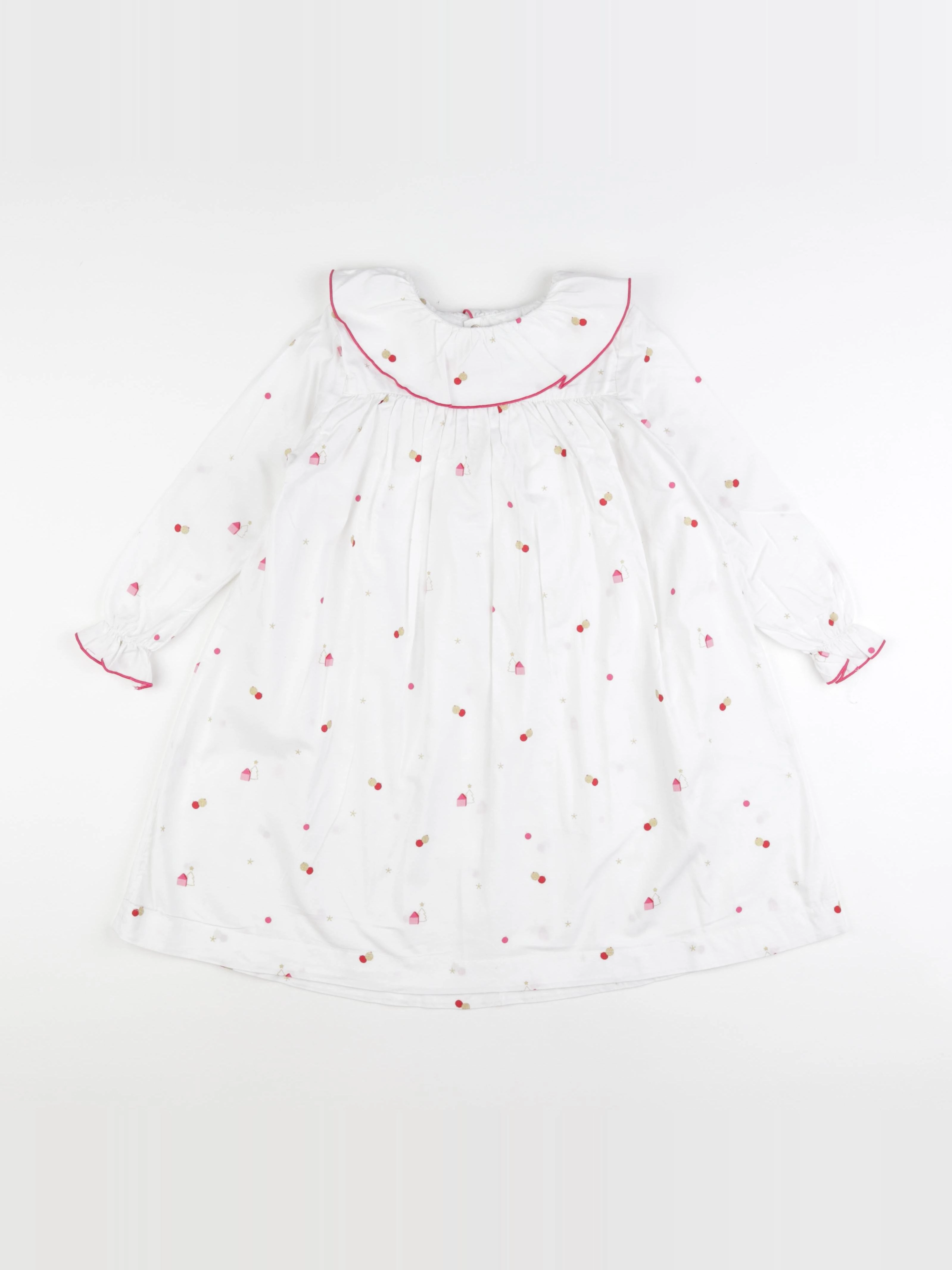 Jacadi - robe blanc, or - 6 ans