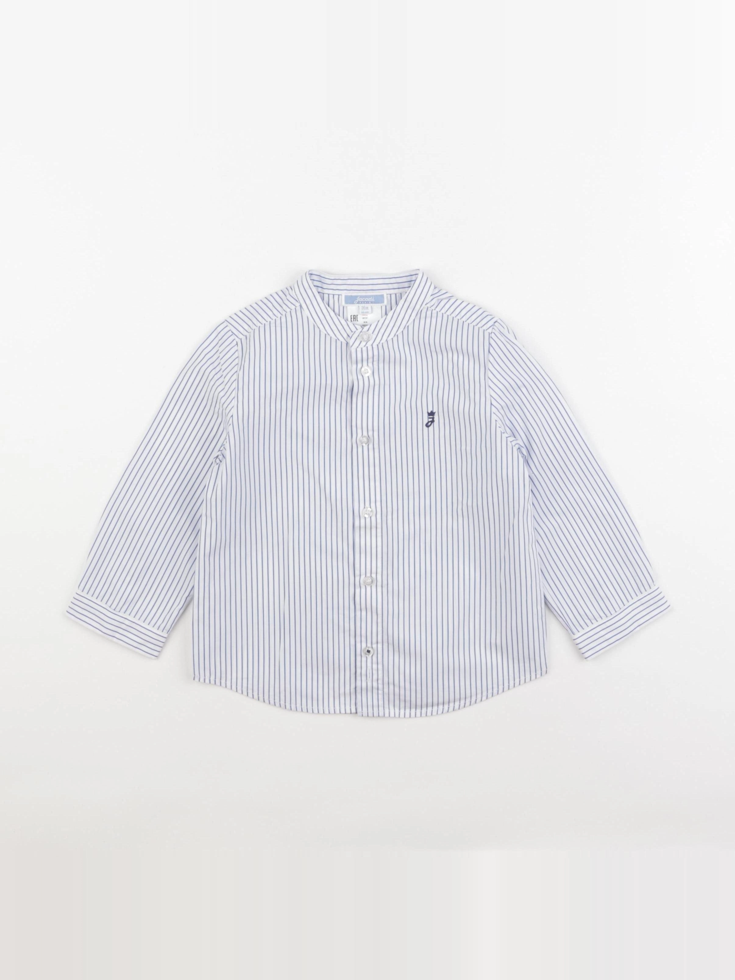 Jacadi - chemise blanc, bleu - 36 mois