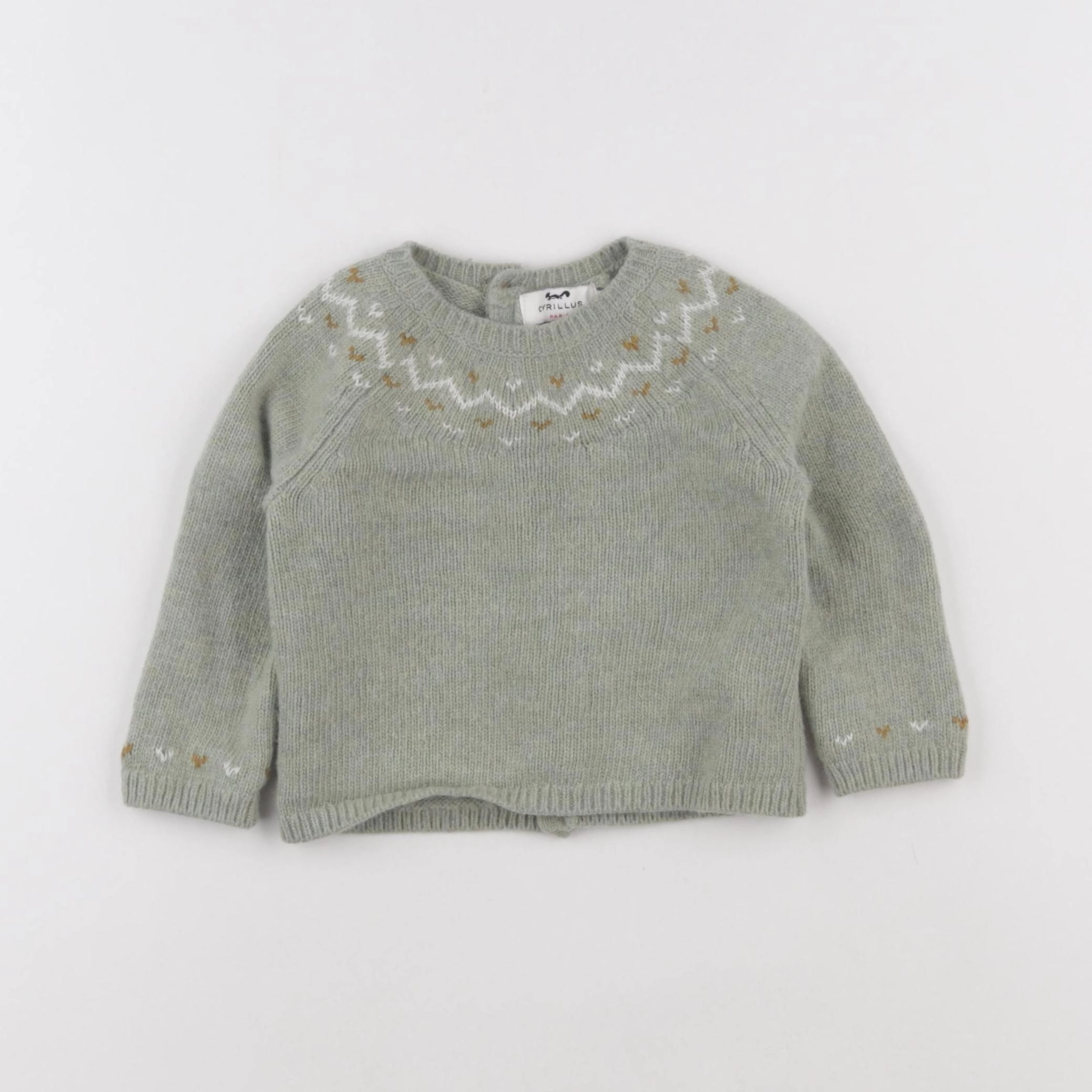 Cyrillus - pull vert - 12 mois