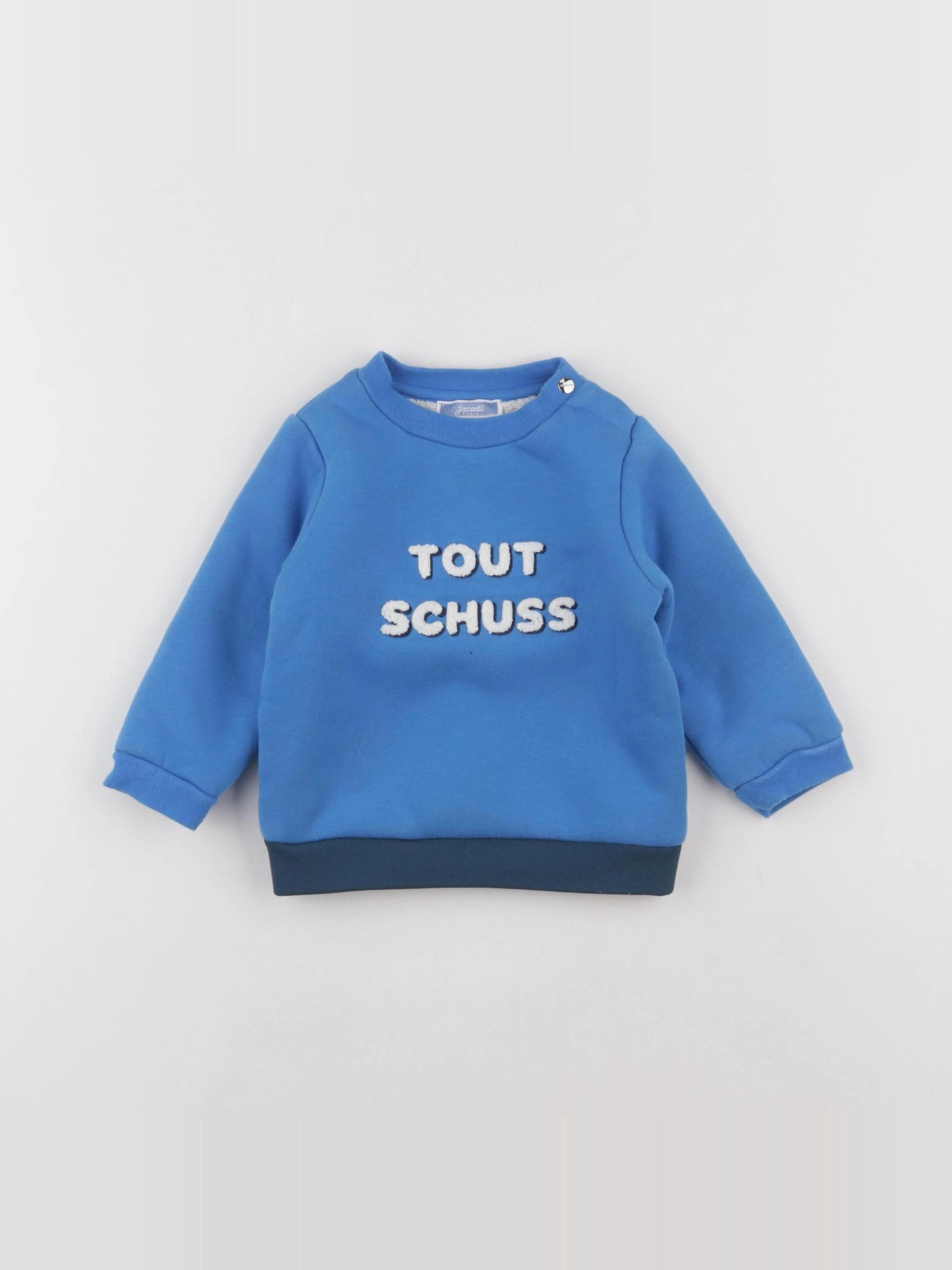 Jacadi - sweat bleu - 12 mois