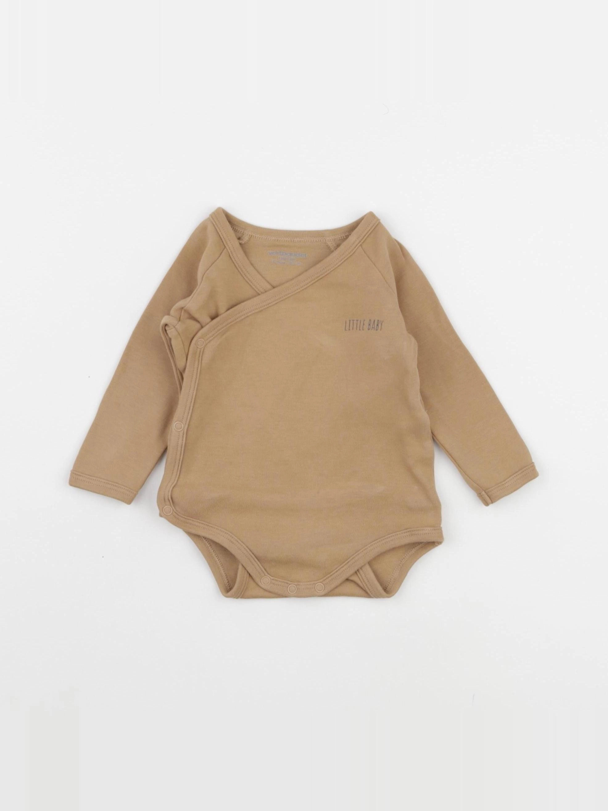 Vertbaudet - body beige - 6 mois