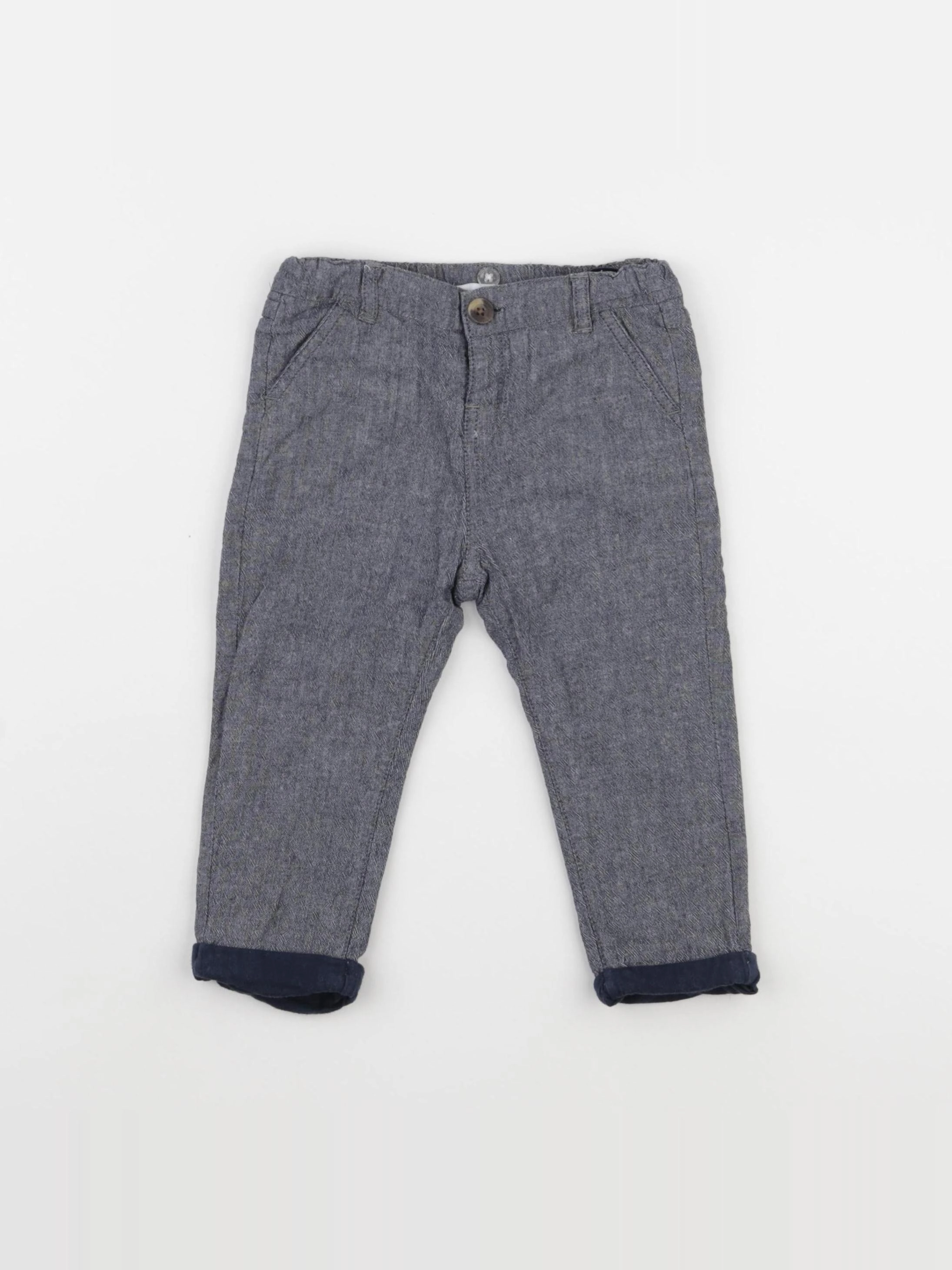 Vertbaudet - pantalon bleu - 18 mois