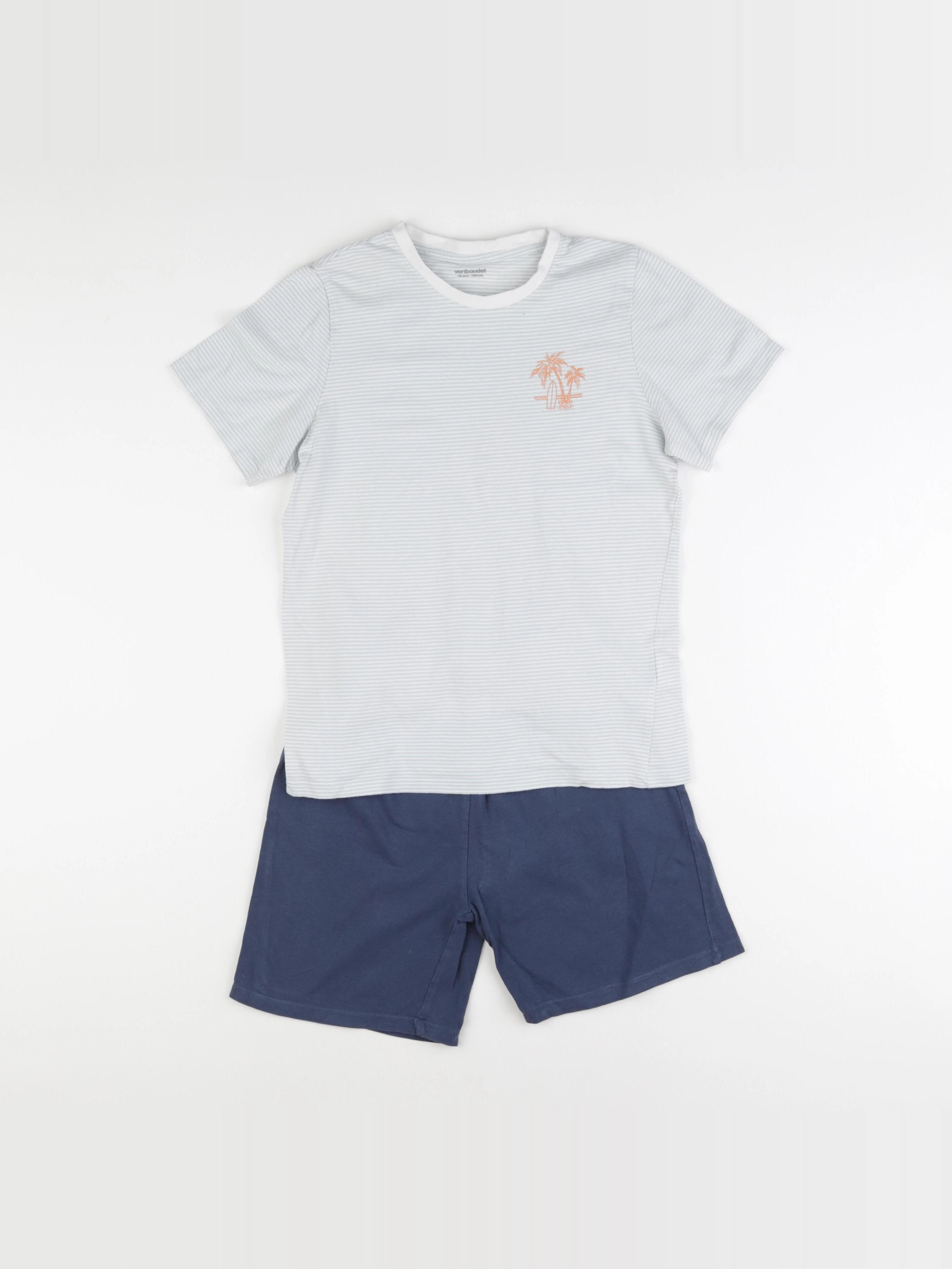 Vertbaudet - pyjama coton bleu - 10 ans