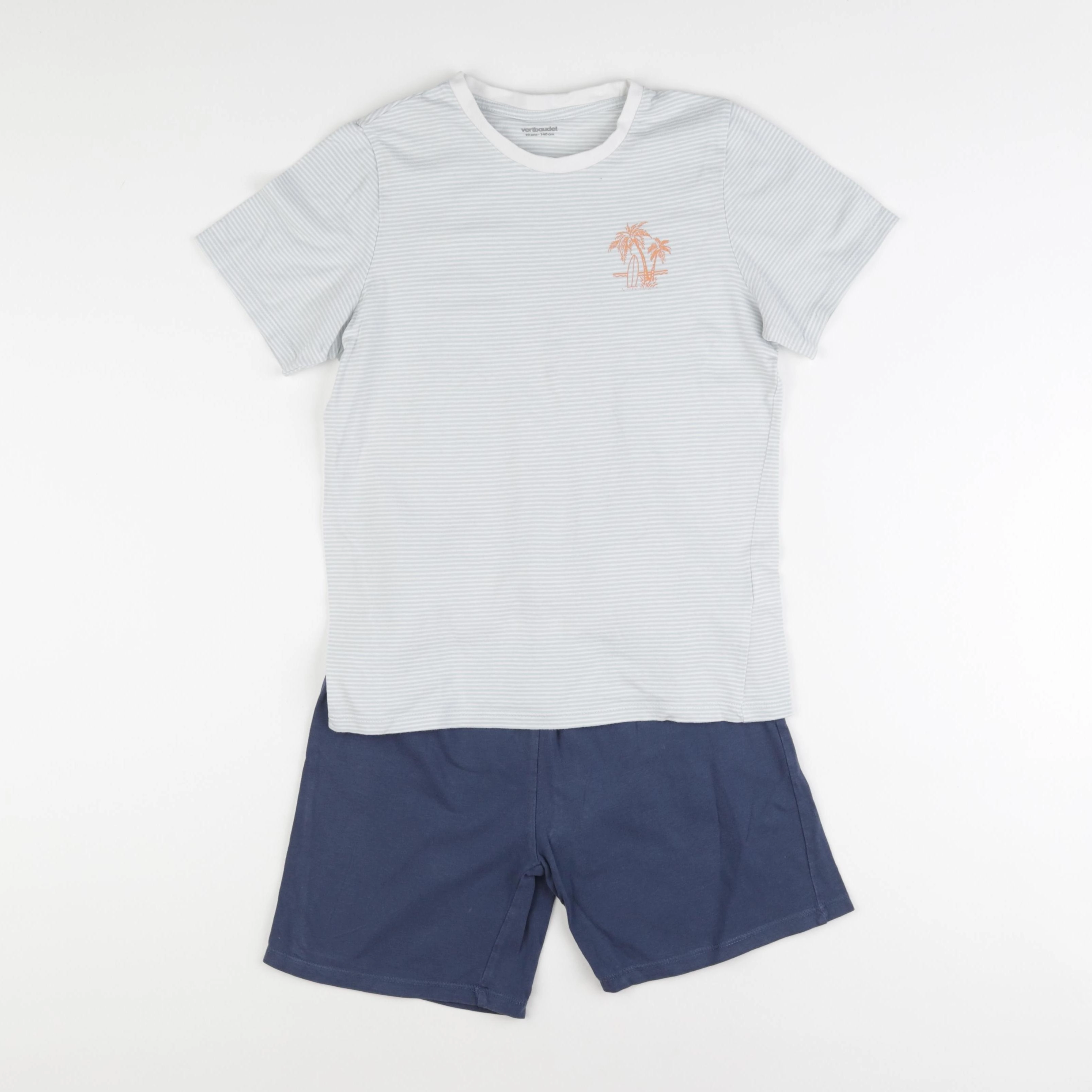 Vertbaudet - pyjama coton bleu - 10 ans
