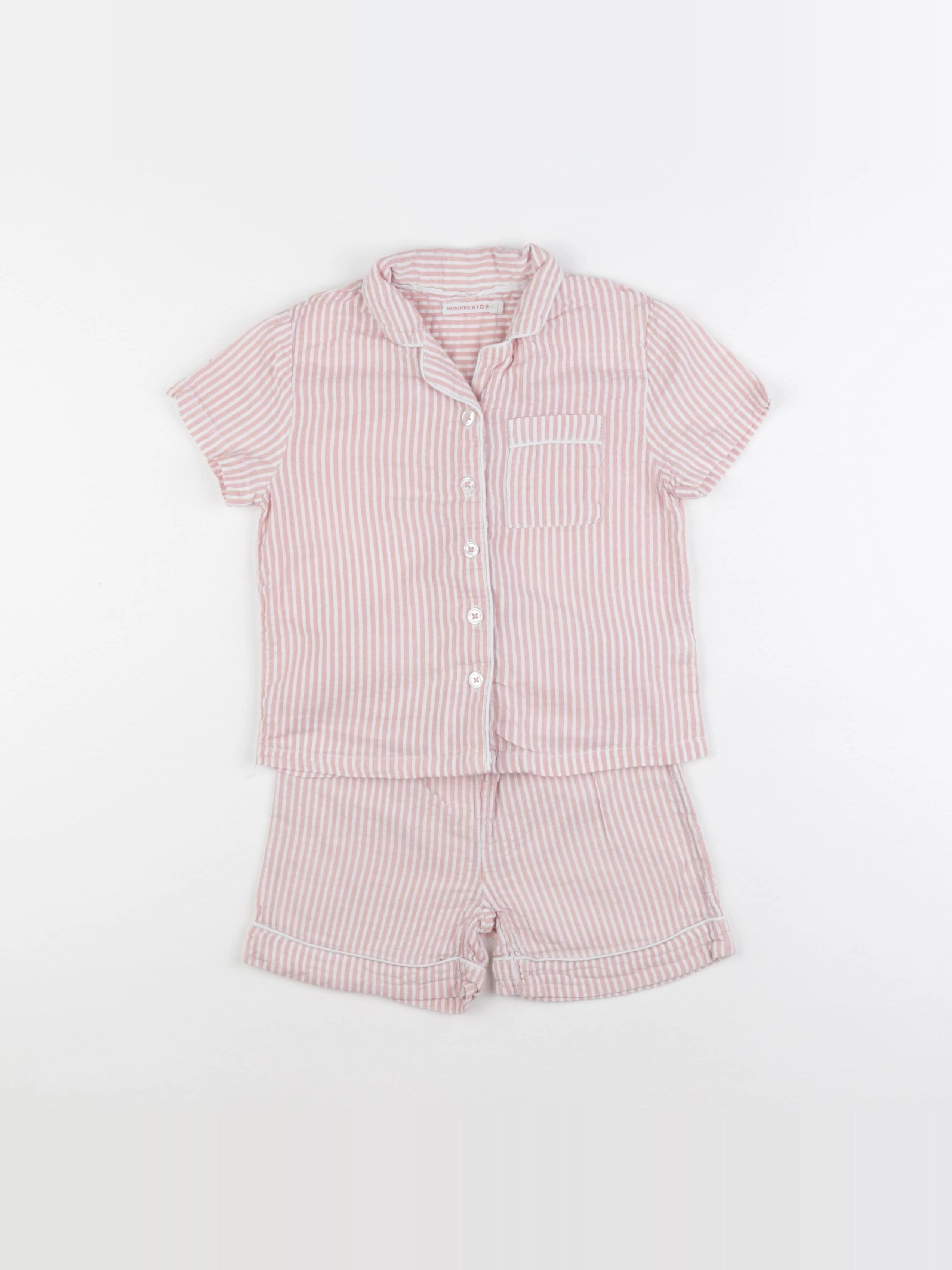 Monoprix - pyjama coton rose - 4 ans