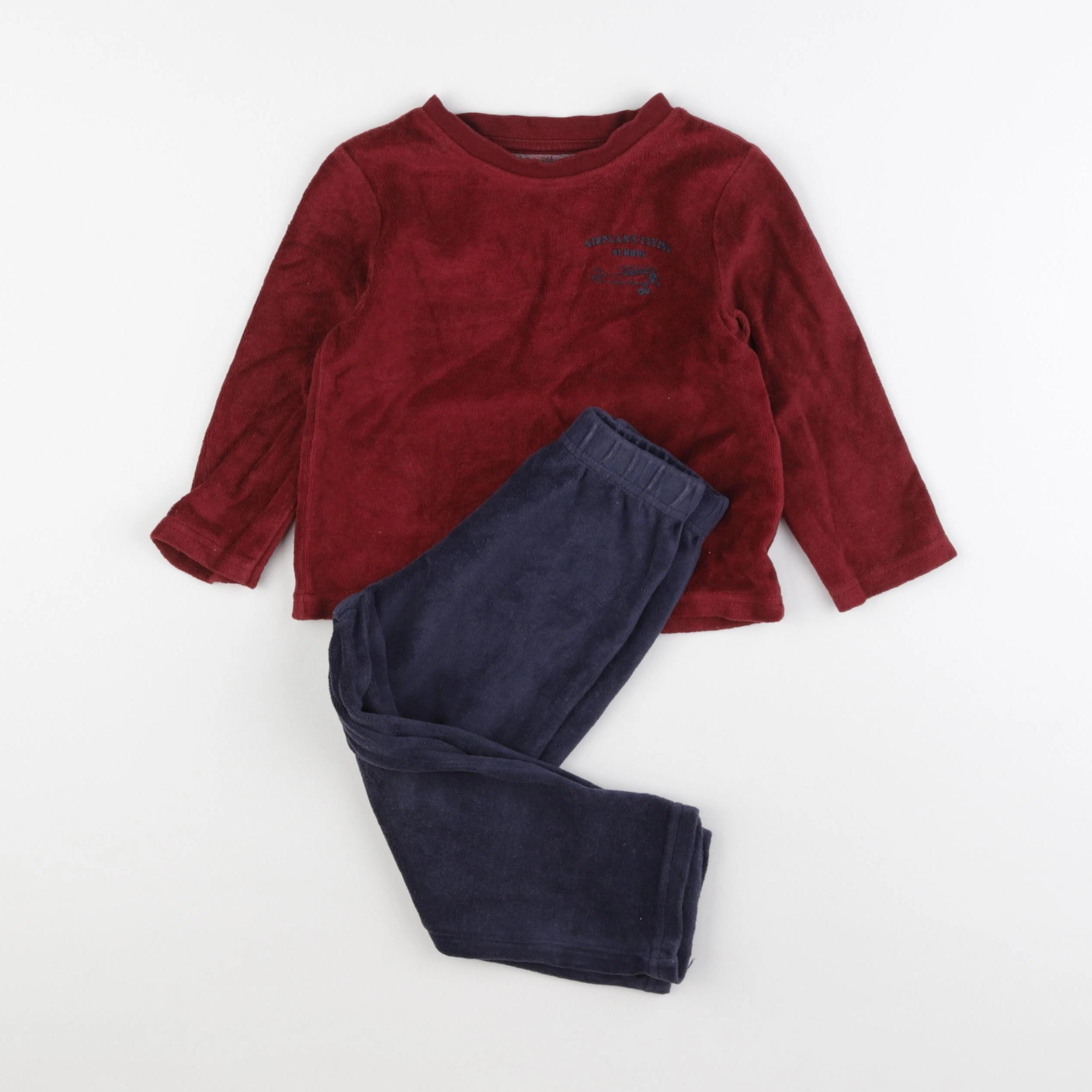 Vertbaudet - pyjama velours multicolore - 3 ans
