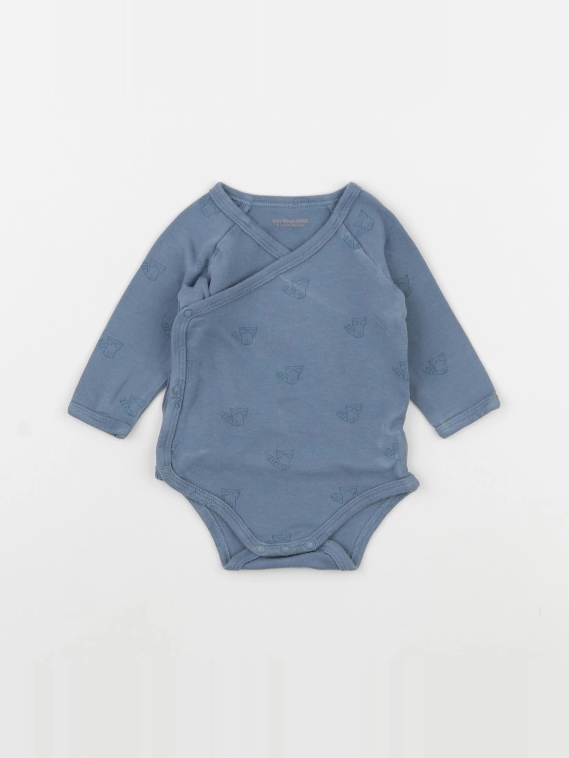 Vertbaudet - body bleu - 6 mois