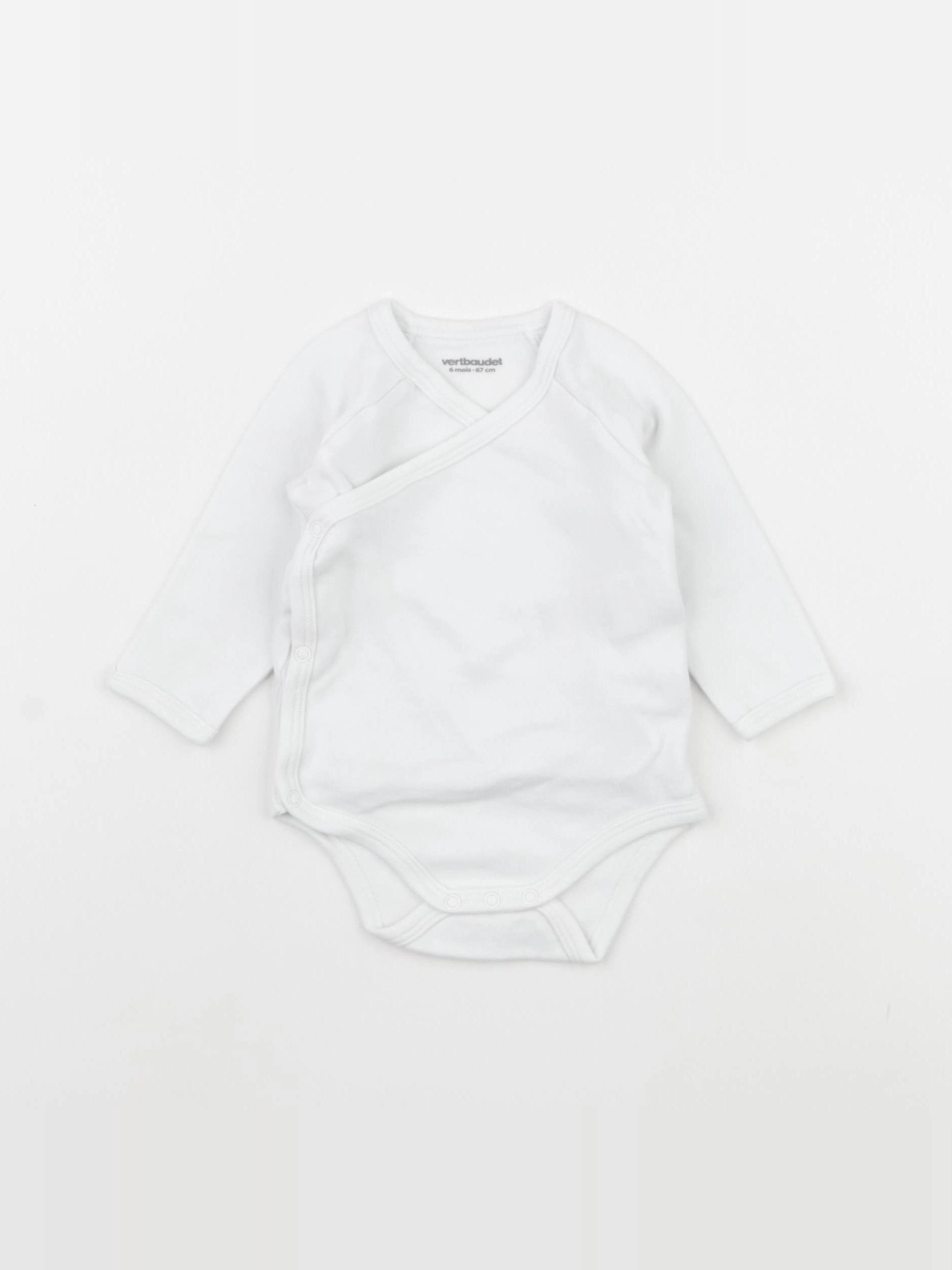 Vertbaudet - body blanc - 6 mois