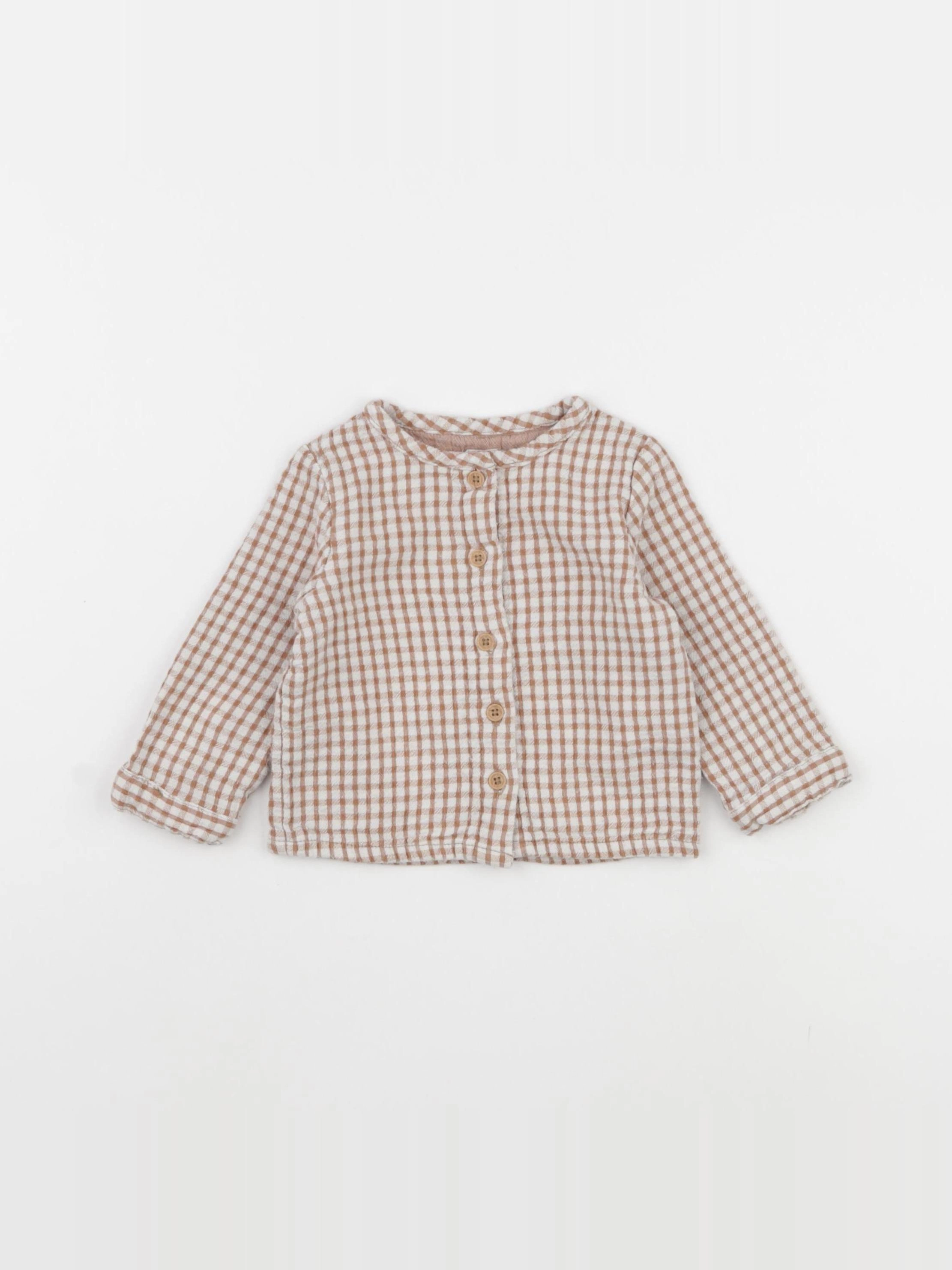 Vertbaudet - chemise marron - 6 mois