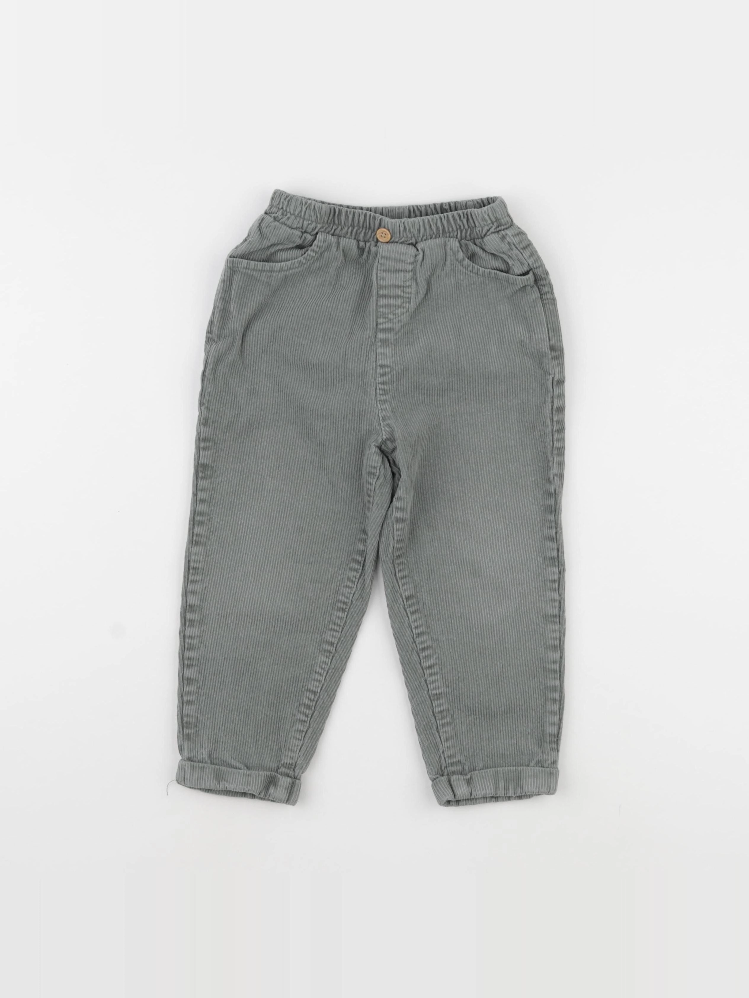 Vertbaudet - pantalon vert - 36 mois