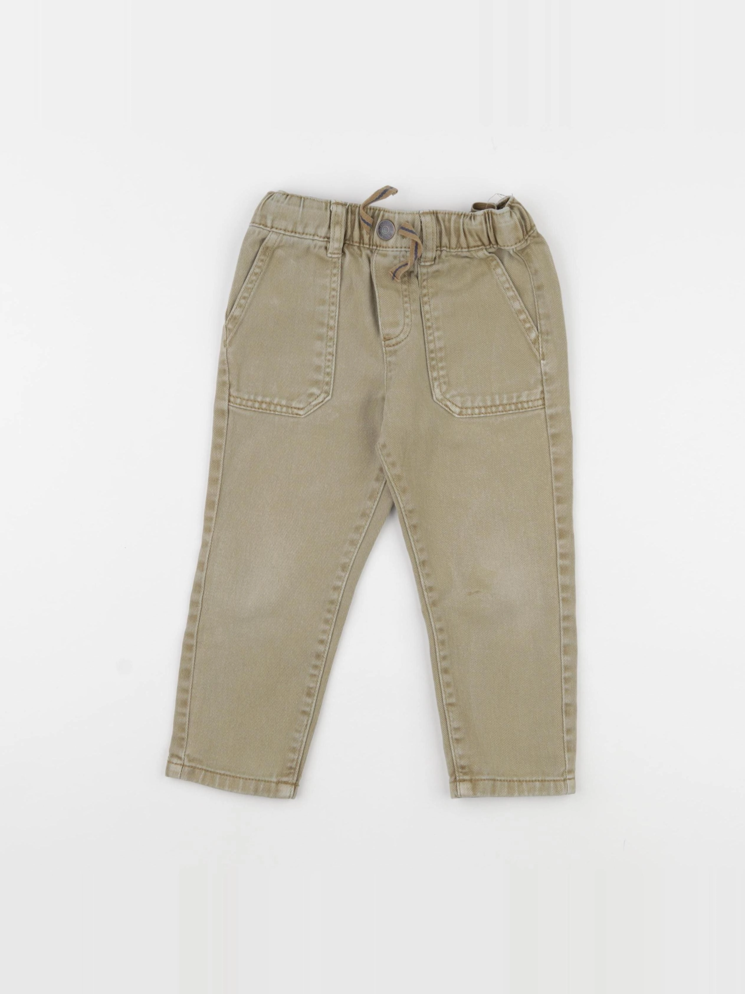 Vertbaudet - pantalon vert - 3 ans