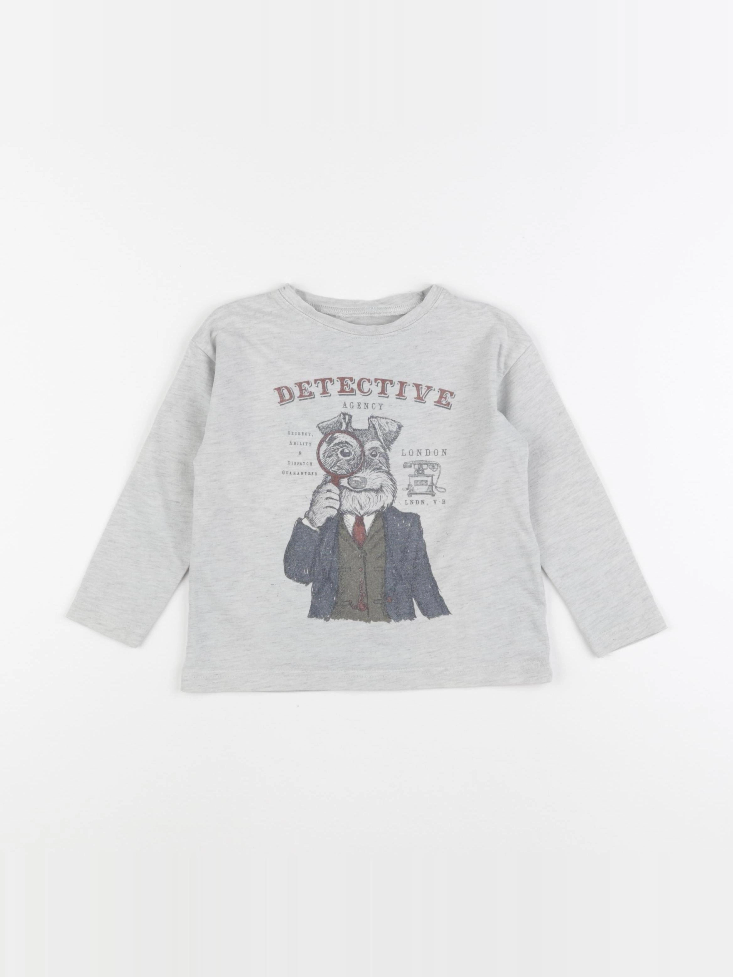 Vertbaudet - tee-shirt gris - 3 ans