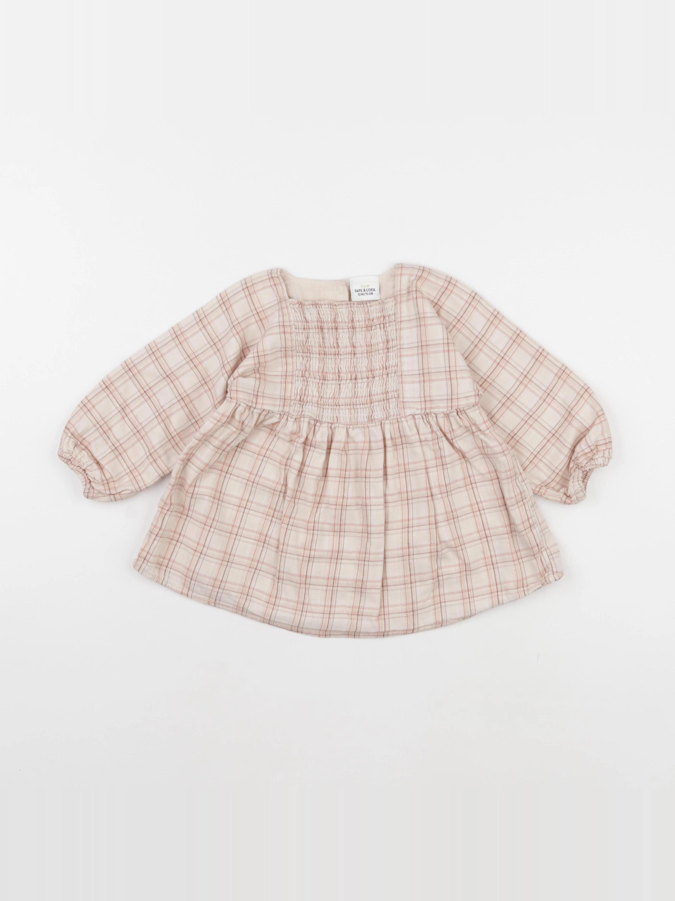 Tape à l'oeil - blouse rose - 12 mois