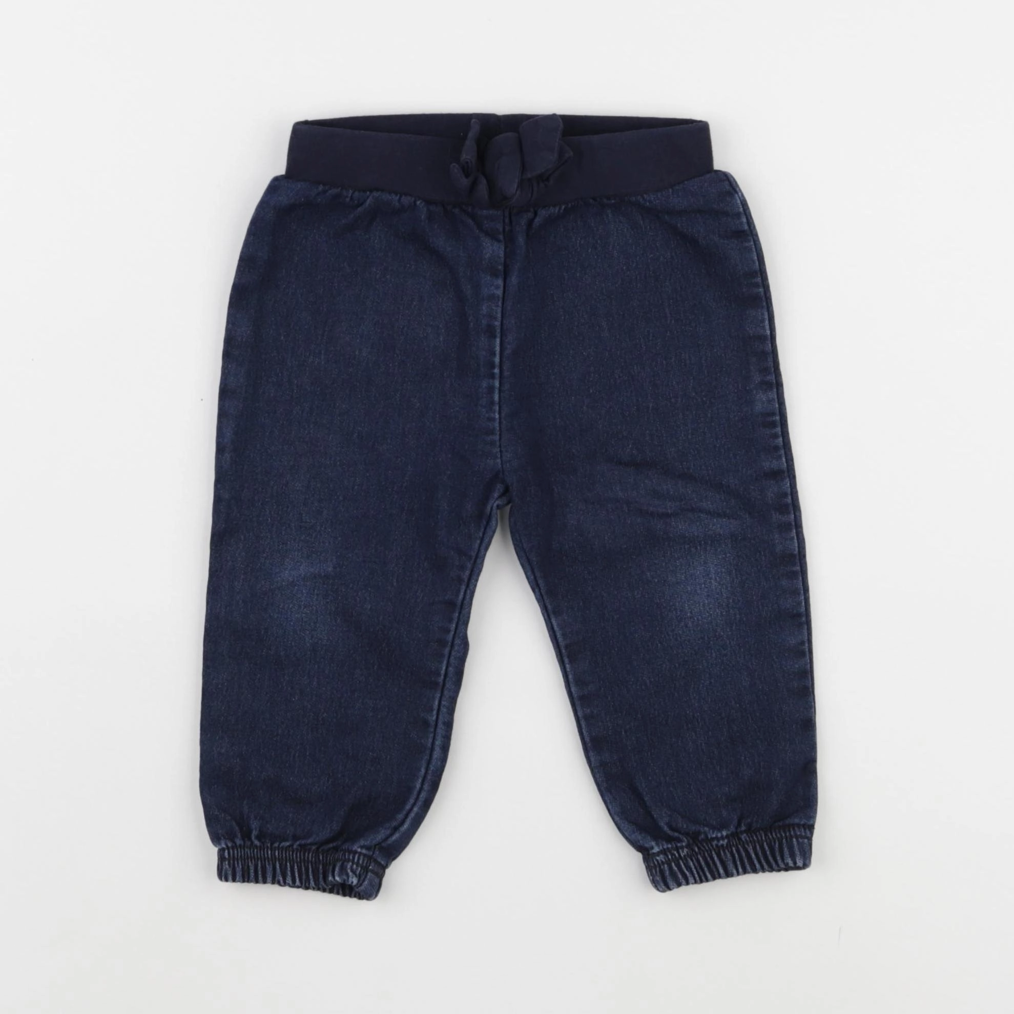 Petit Bateau - pantalon bleu - 12 mois