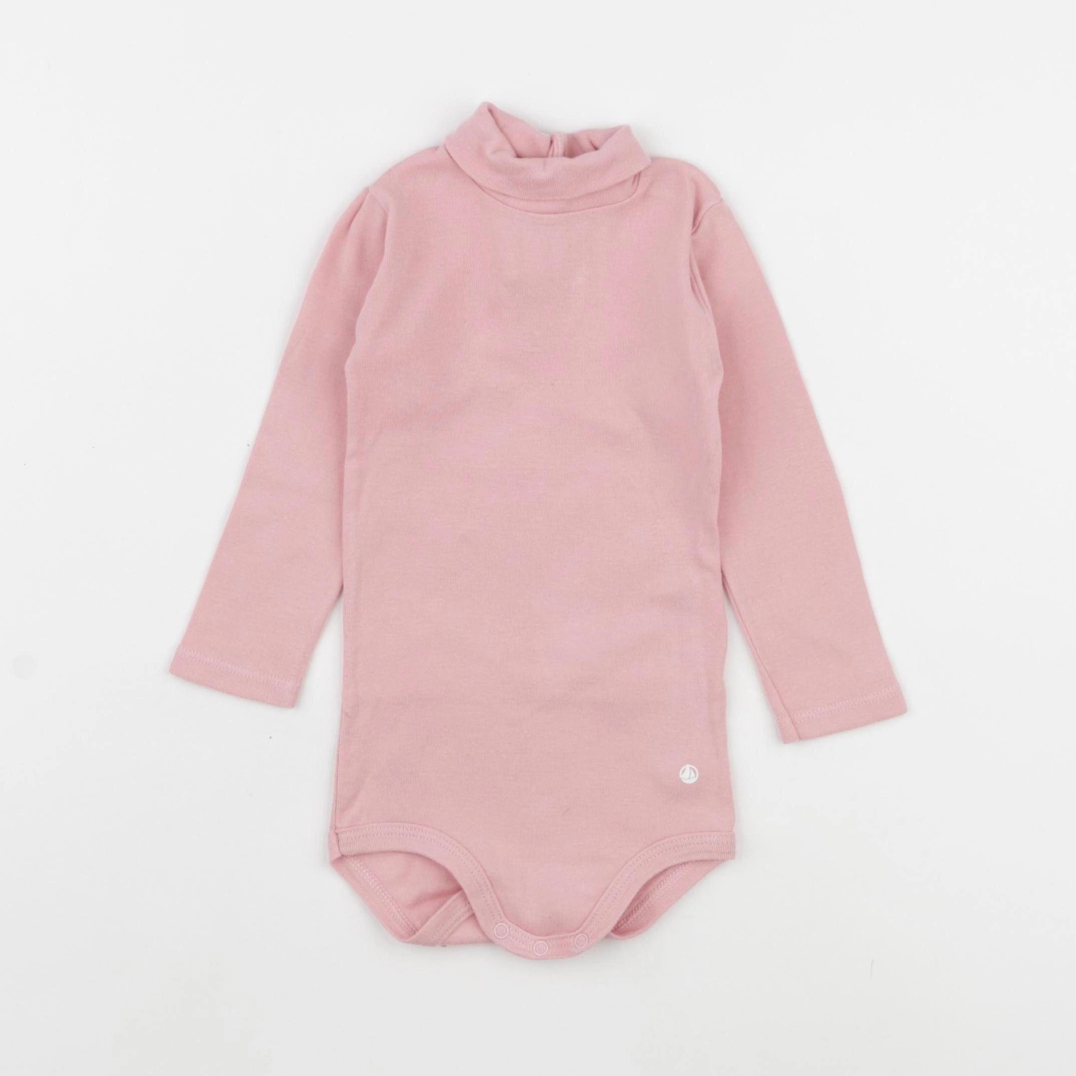 Petit Bateau - body à col rose - 12 mois