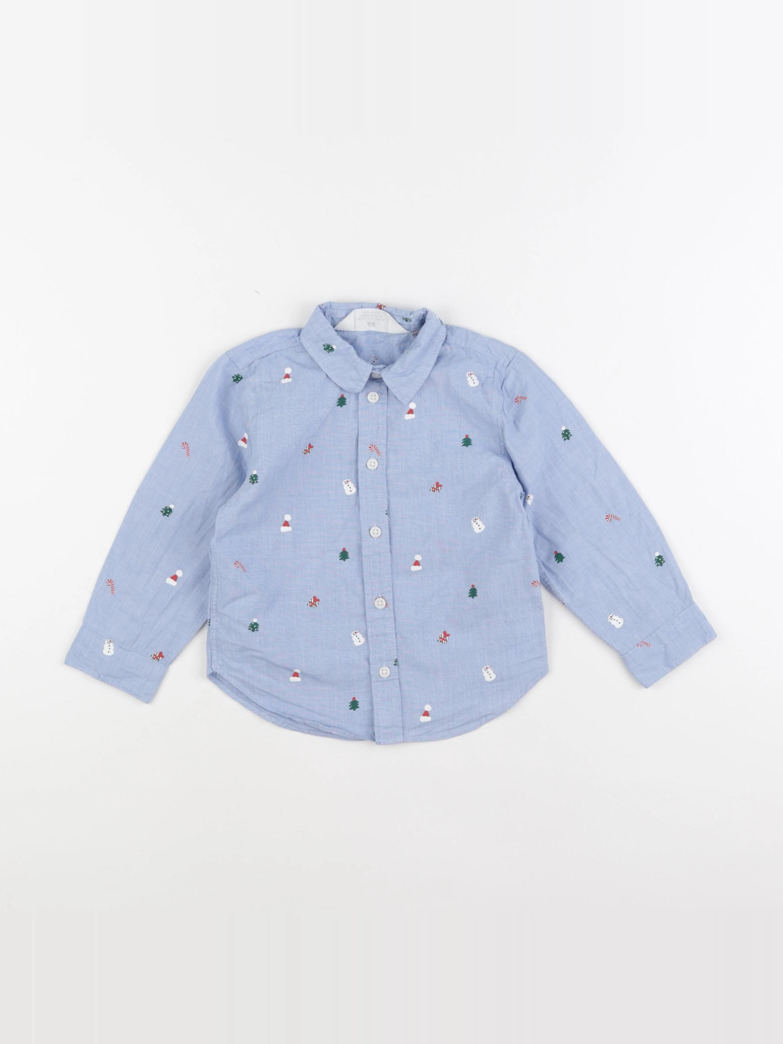 H&M - chemise bleu - 18/24 mois