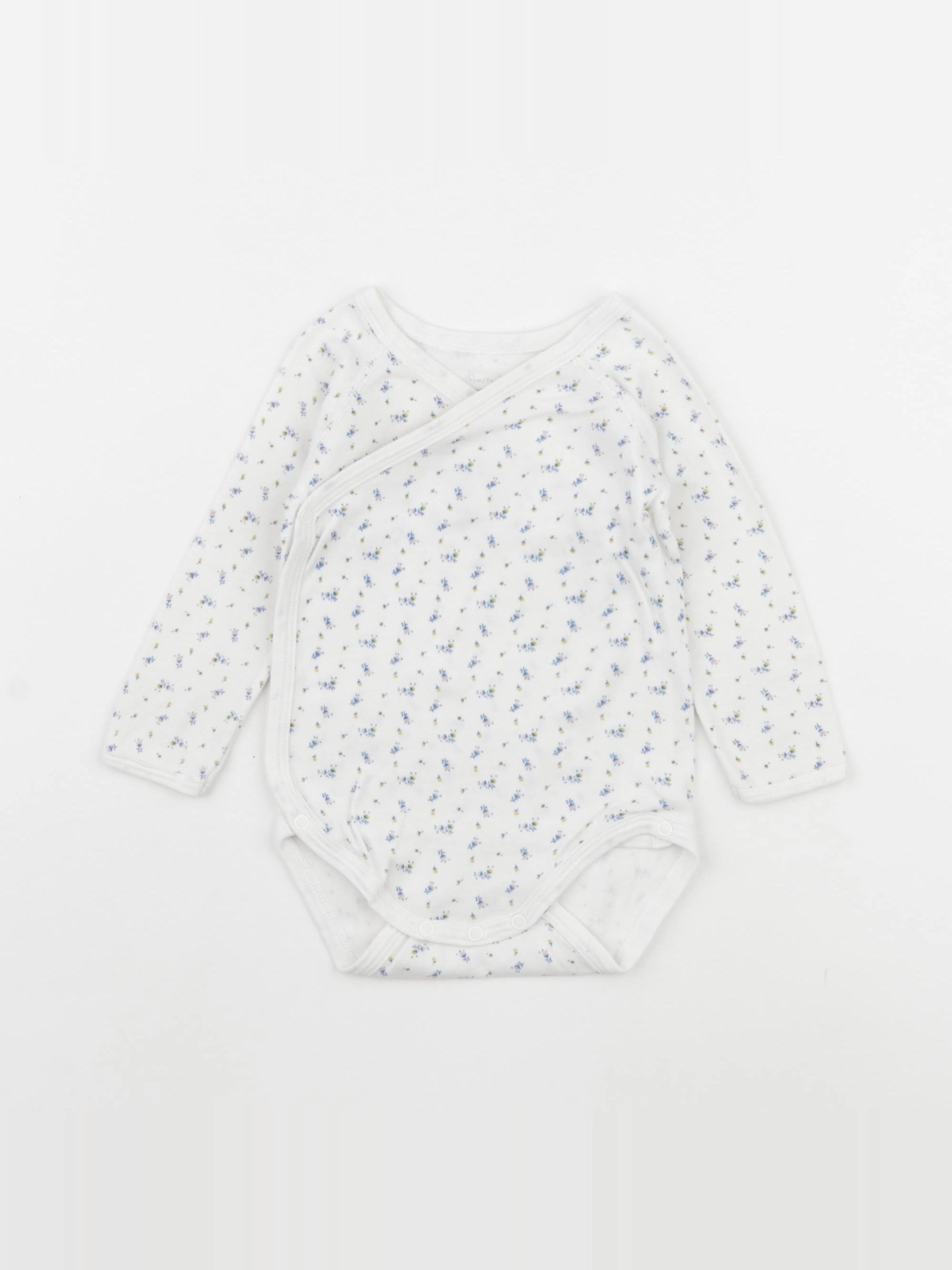Petit Bateau - body blanc - 12 mois
