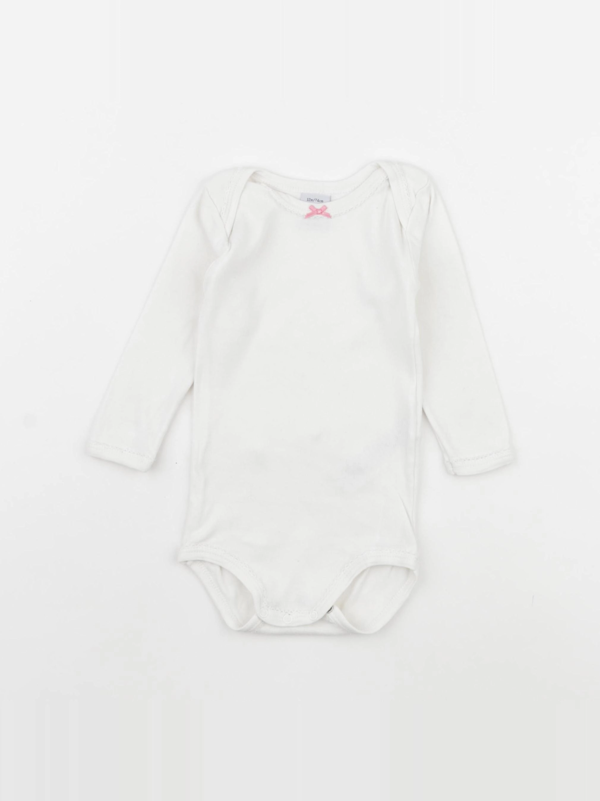 Petit Bateau - body blanc - 12 mois