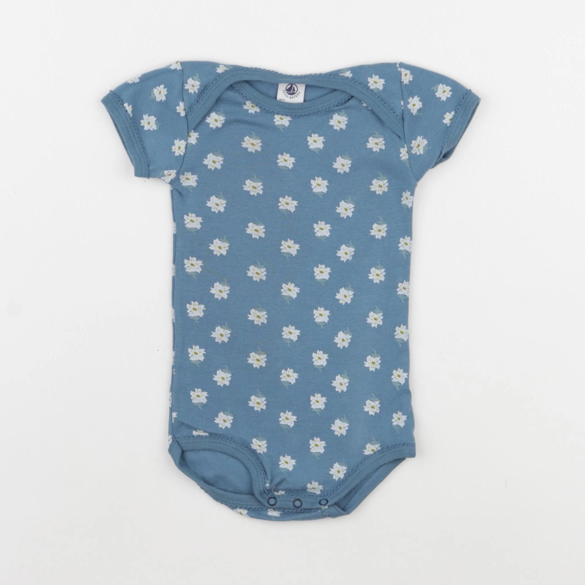 Petit Bateau - body bleu - 12 mois