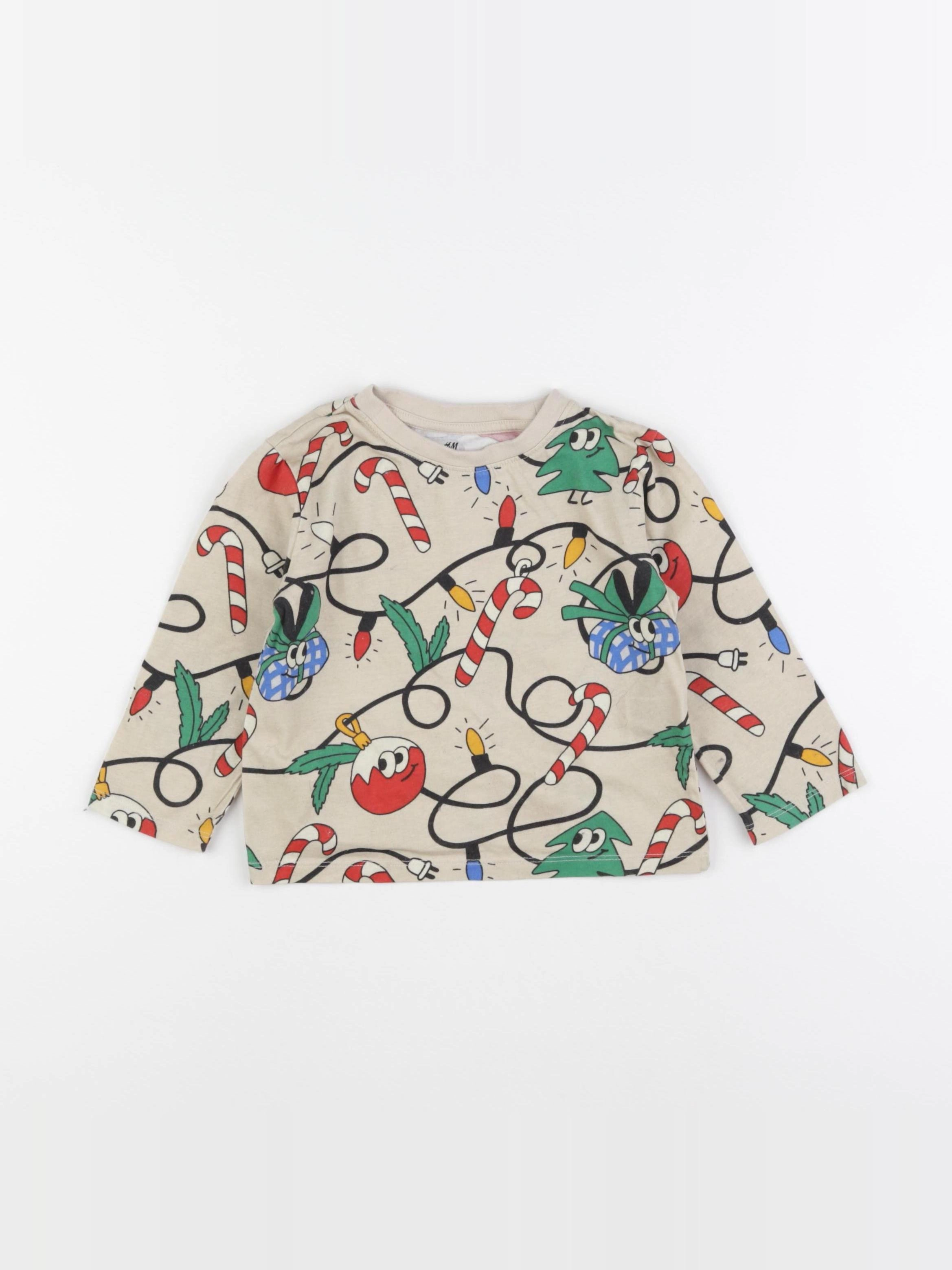H&M - tee-shirt marron - 18/24 mois