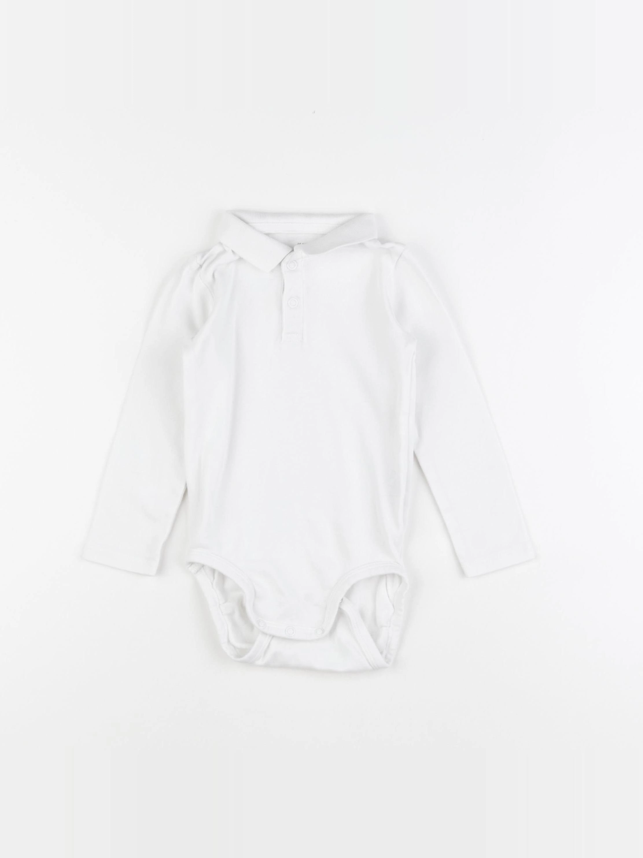 H&M - body à col blanc - 18/24 mois