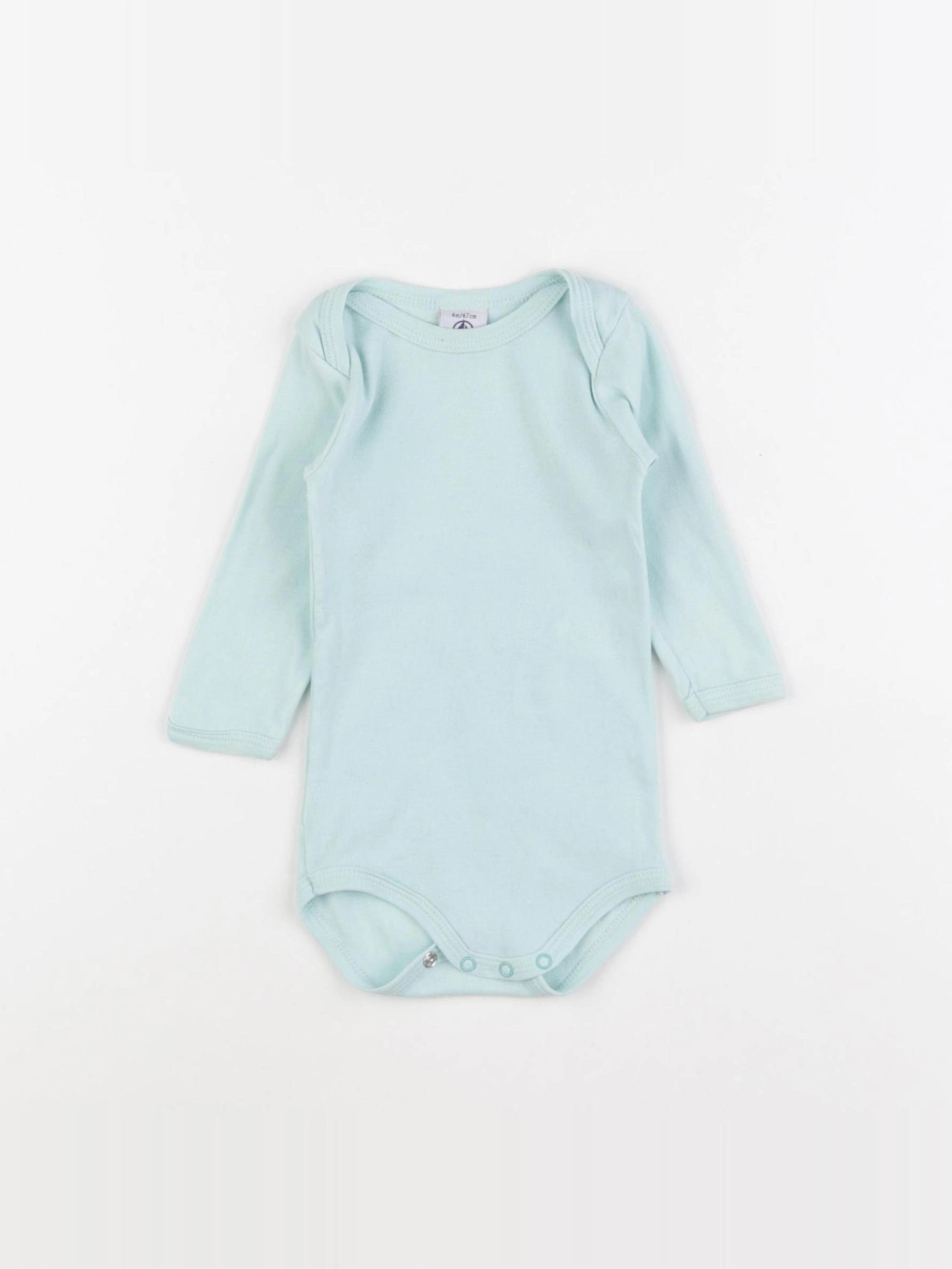Petit Bateau - body vert - 6 mois