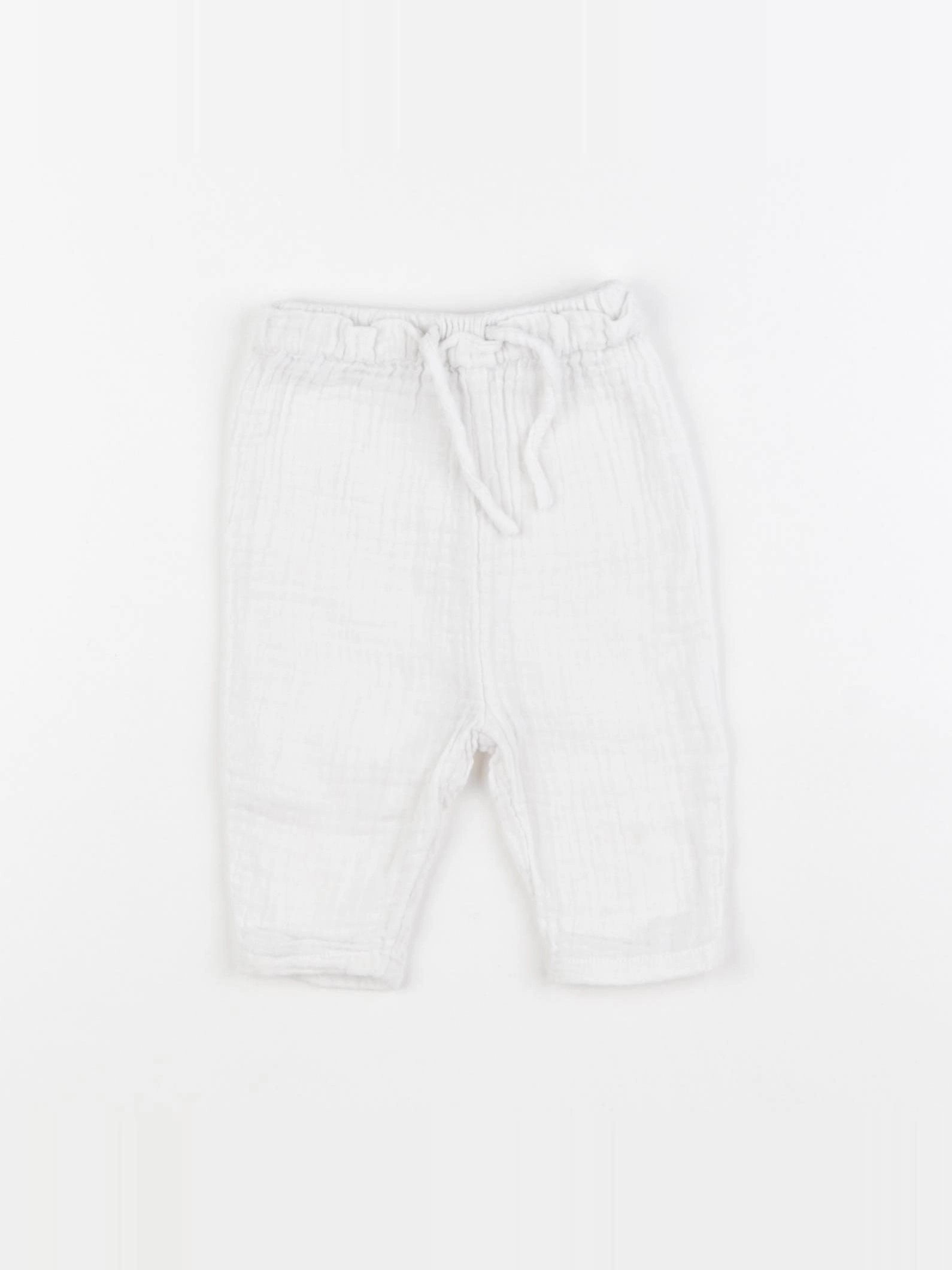 Vertbaudet - pantalon blanc - 6 mois