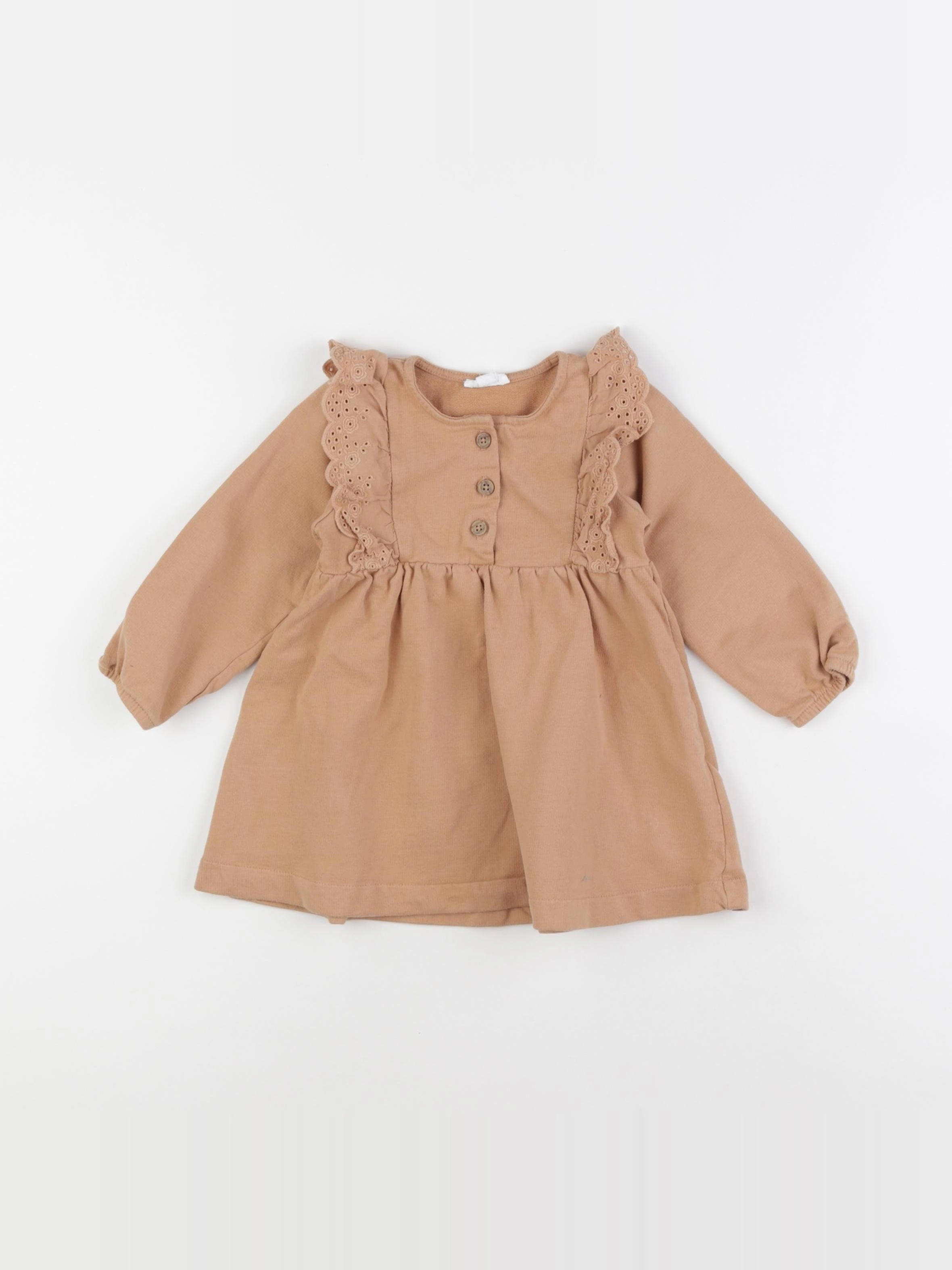 Vertbaudet - robe marron - 18 mois