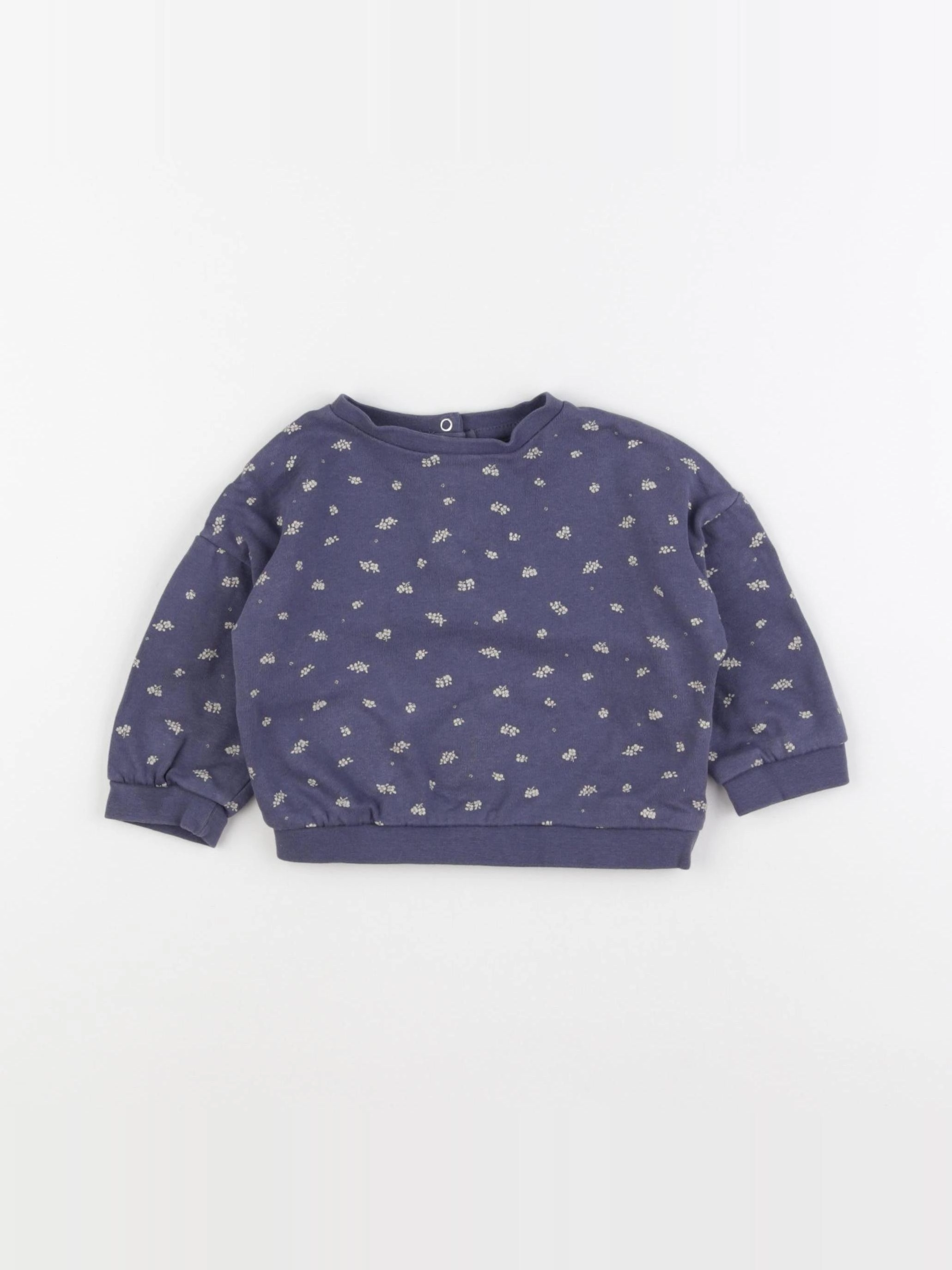 Vertbaudet - sweat bleu - 9 mois